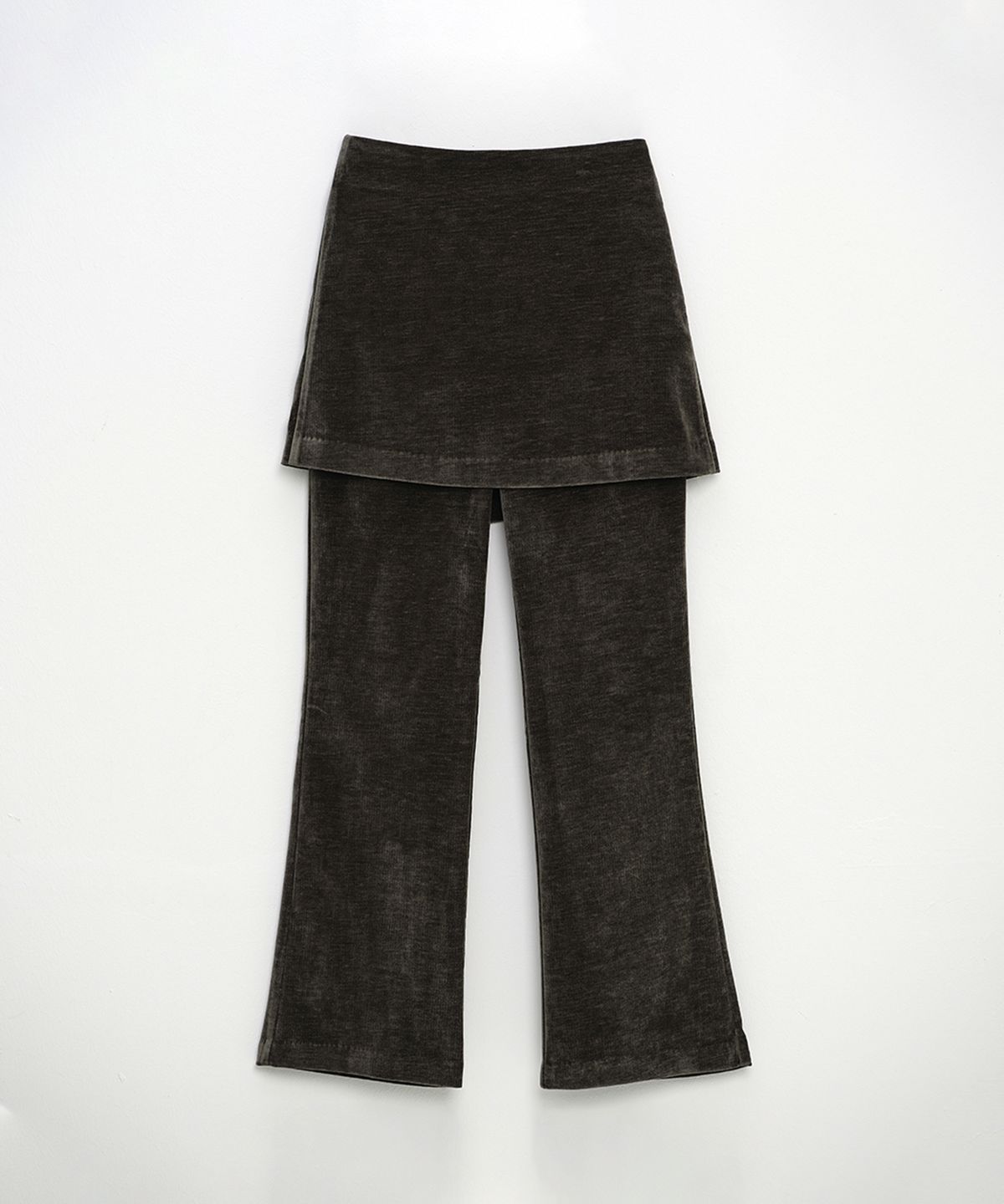 셀리테일즈(CELITAILS) SKIRT LAYERED PANTS_KHAKI