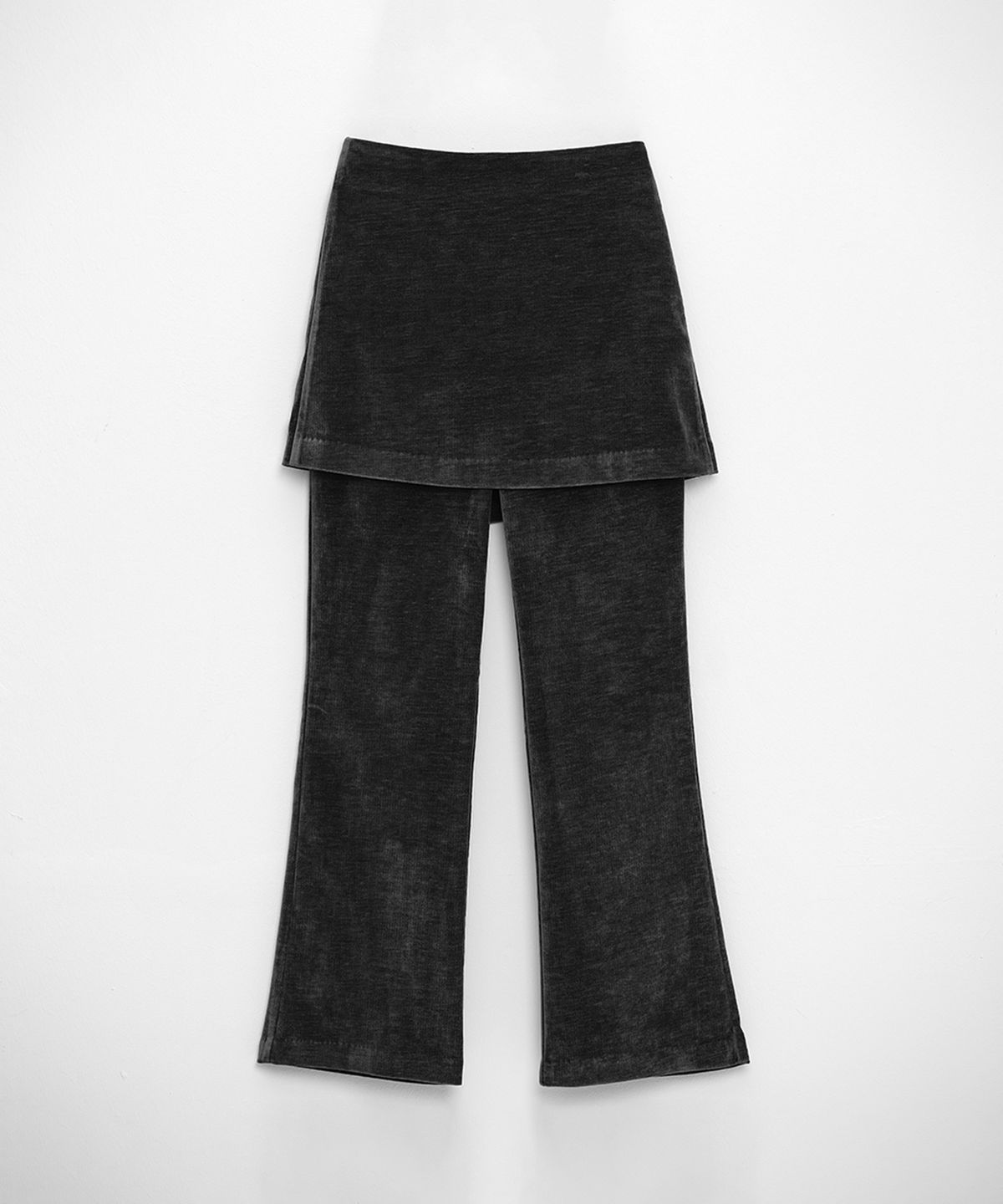 셀리테일즈(CELITAILS) SKIRT LAYERED PANTS_BLACK