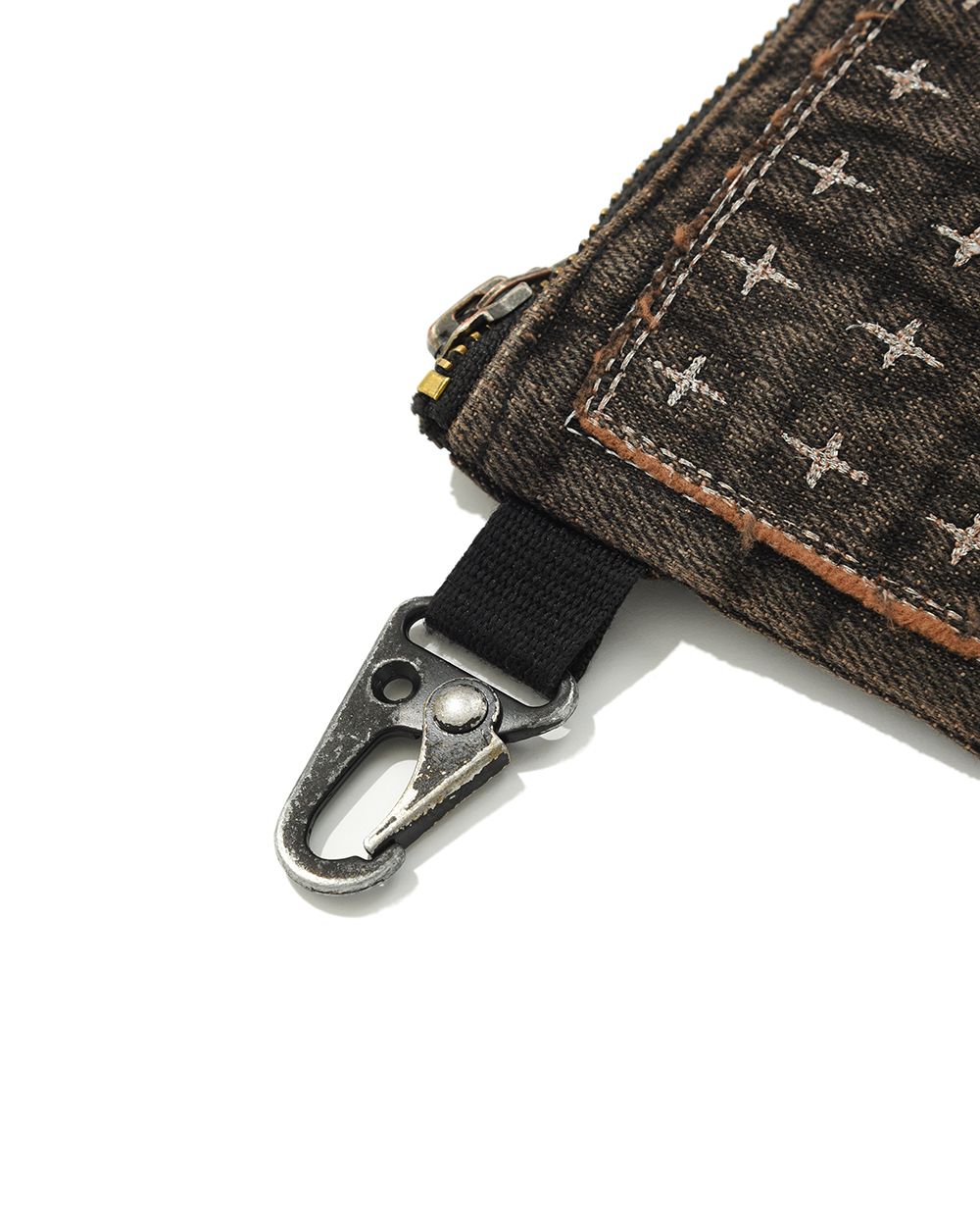 キーケース・キーリング Karactor Patchwork Denim Card Wallet Vintage Black MUSINSA | KARACTOR Patchwork denim card wallet / Vintage black