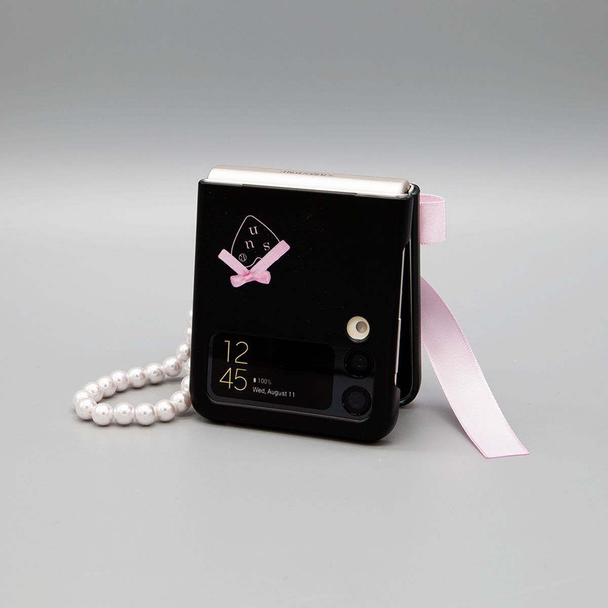 세컨드유니크네임(SECOND UNIQUE NAME) SUN CASE BALLET RIBBON PINK (Z FLIP)