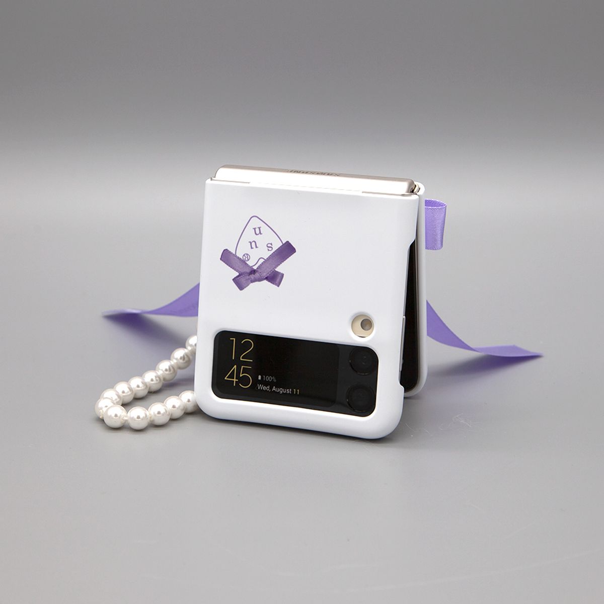 세컨드유니크네임(SECOND UNIQUE NAME) SUN CASE BALLET RIBBON PURPLE (Z FLIP)