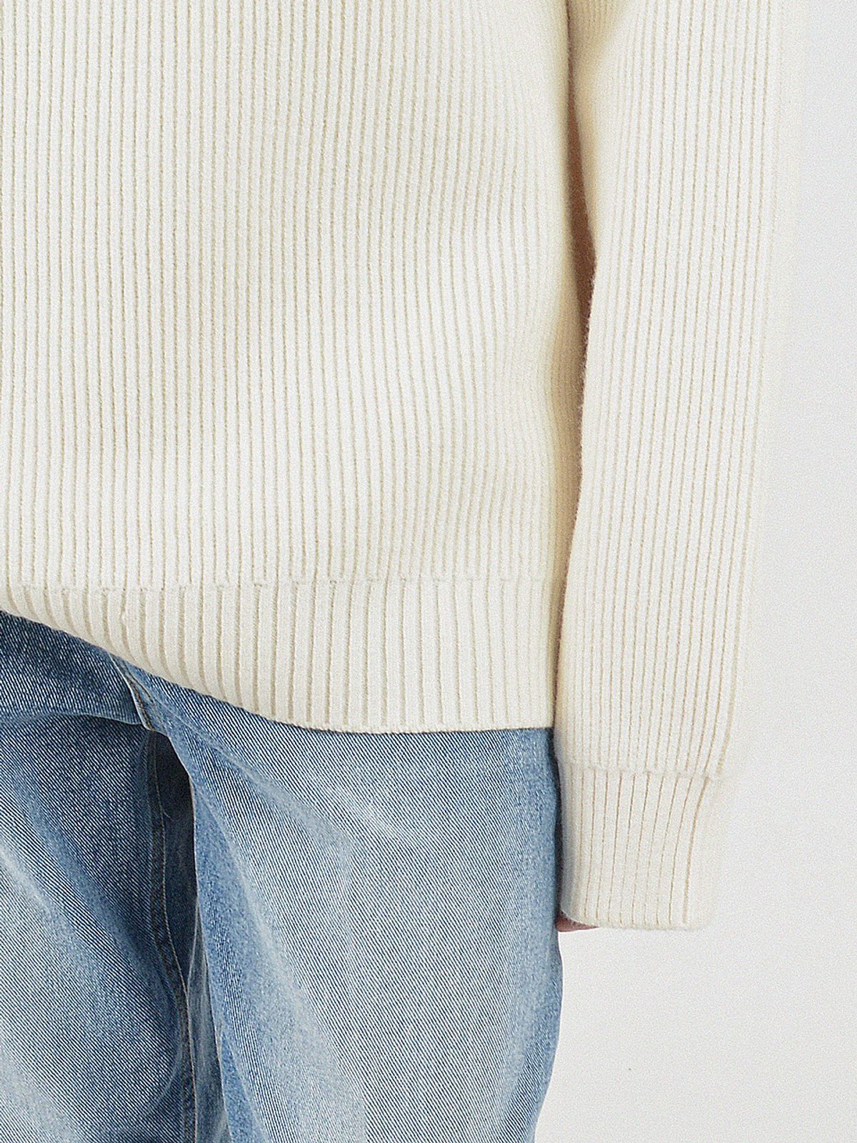 챈세스노이(CHANCE'S NOI) Modal Knit Half Zip-up (Cream)