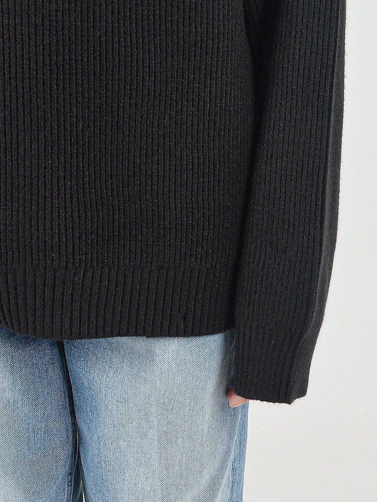 챈세스노이(CHANCE'S NOI) Modal Knit Half Zip-up (Black)