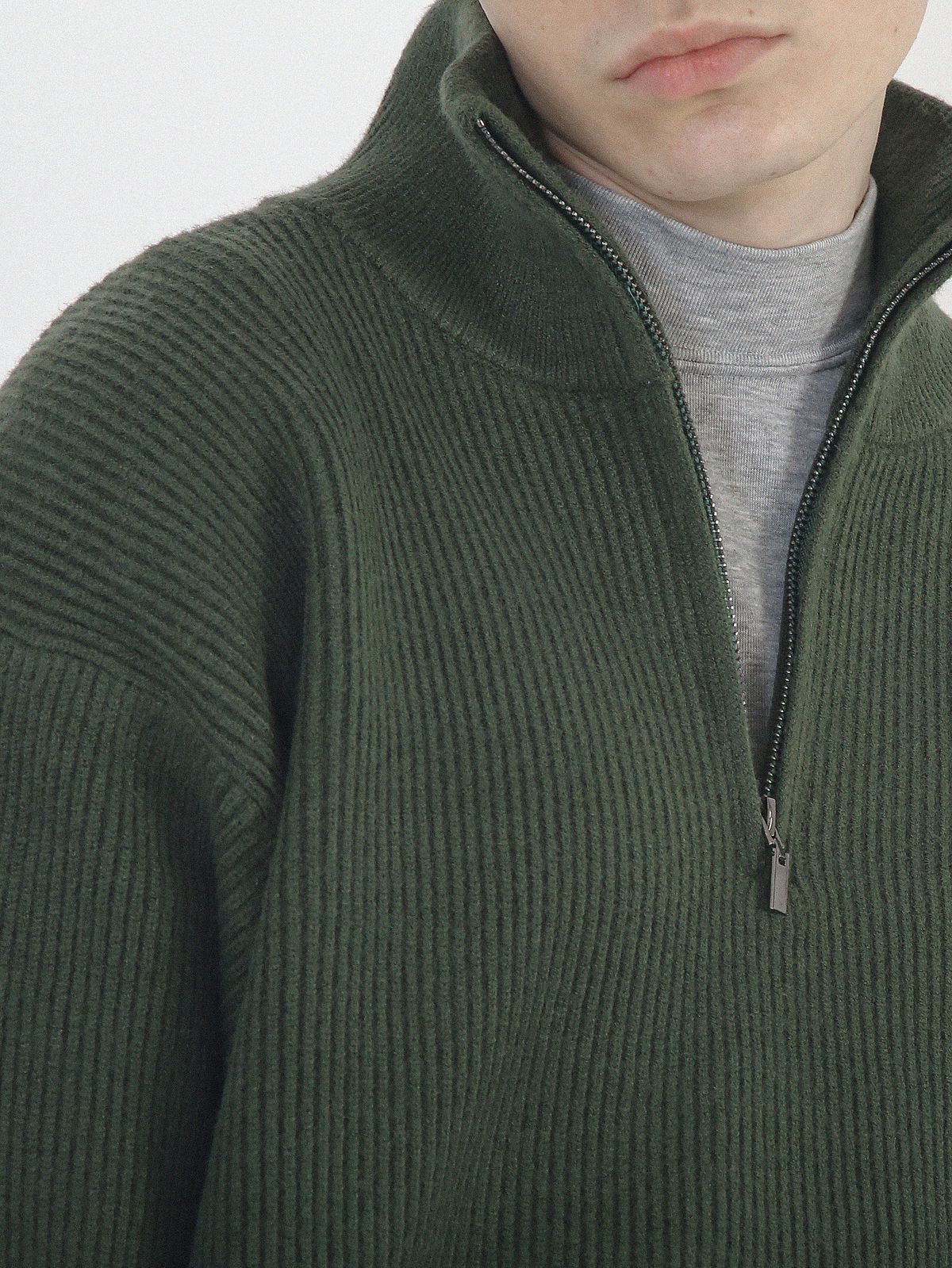 챈세스노이(CHANCE'S NOI) Modal Knit Half Zip-up (Green)