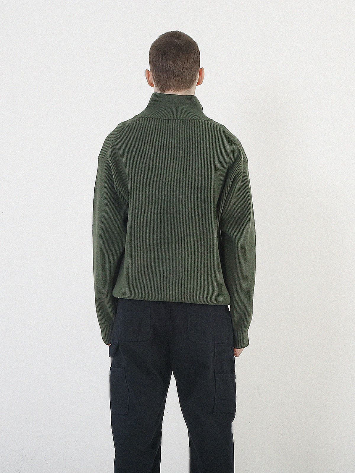 챈세스노이(CHANCE'S NOI) Modal Knit Half Zip-up (Green)