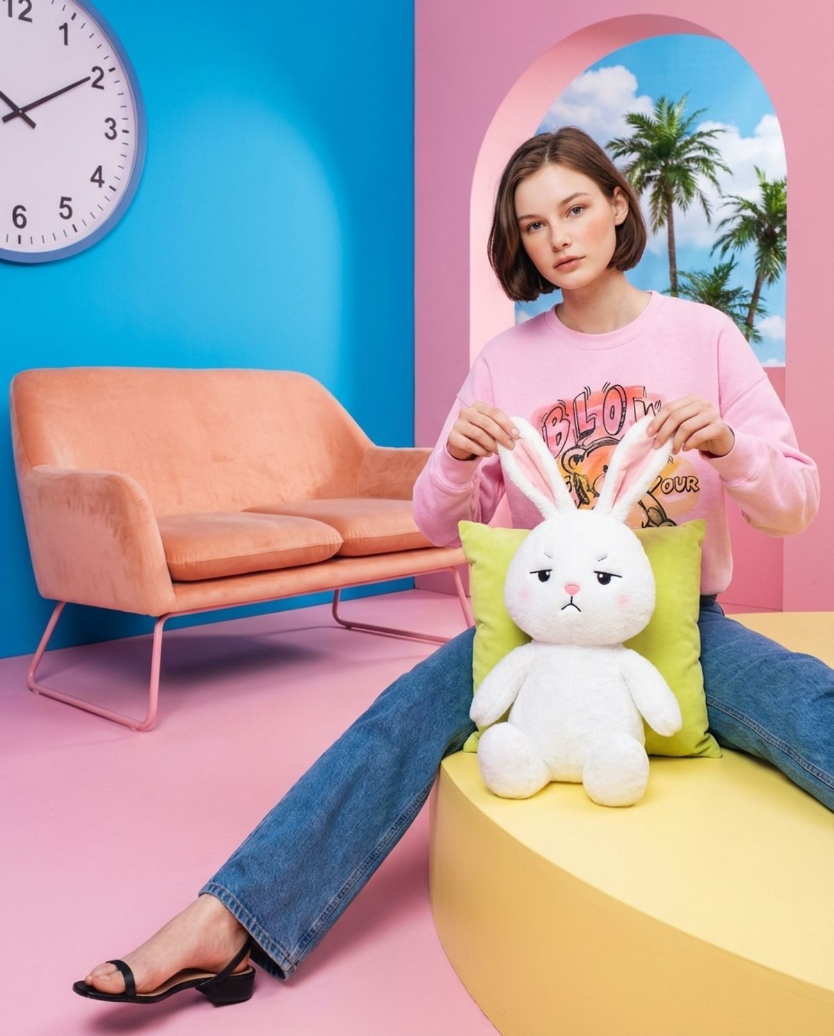 블로우(BLOW) BEAR GRAPHIC ART SWEATSHIRT