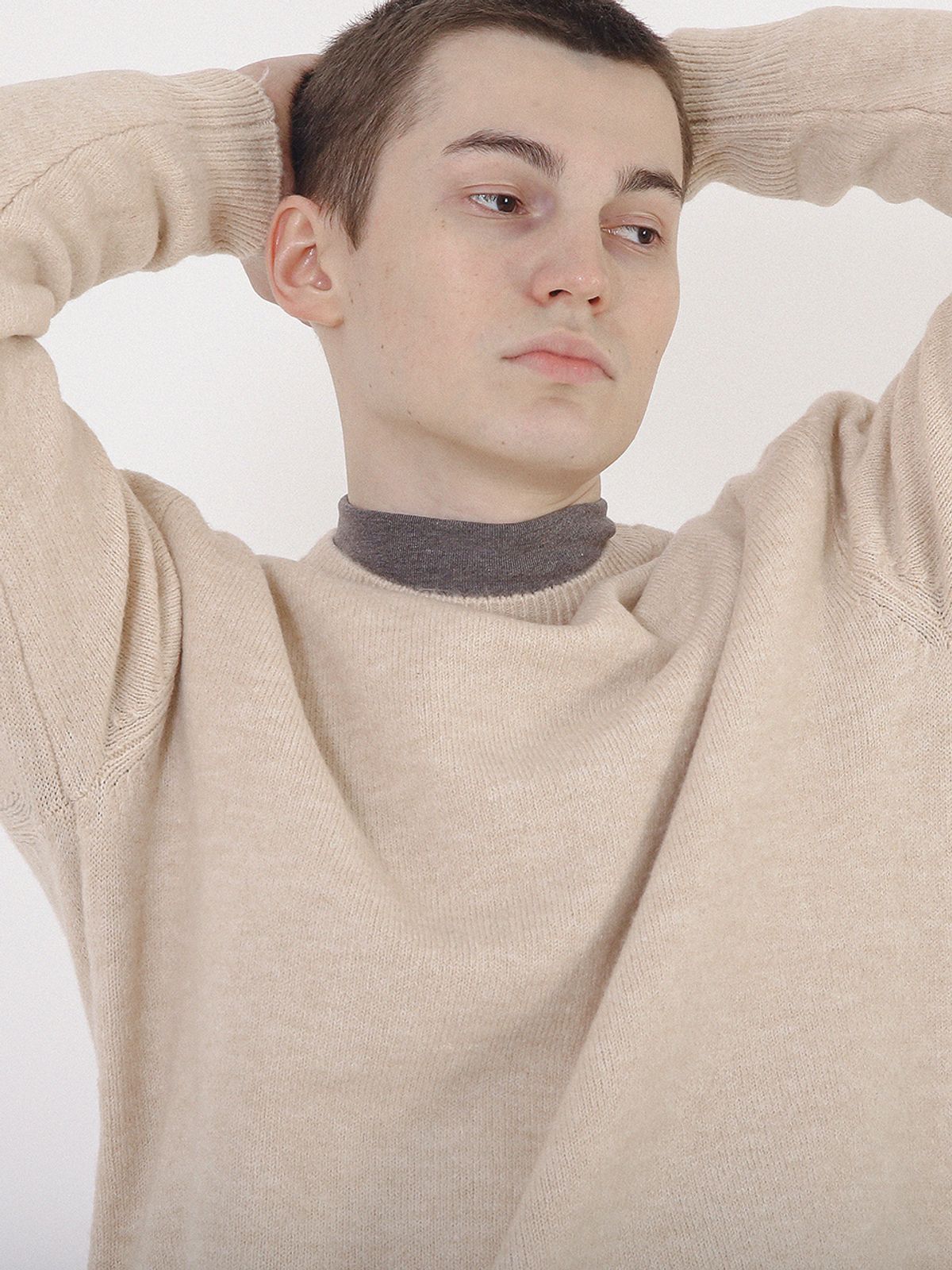 챈세스노이(CHANCE'S NOI) Anti-Filling Soft Wool Knit (Cream)