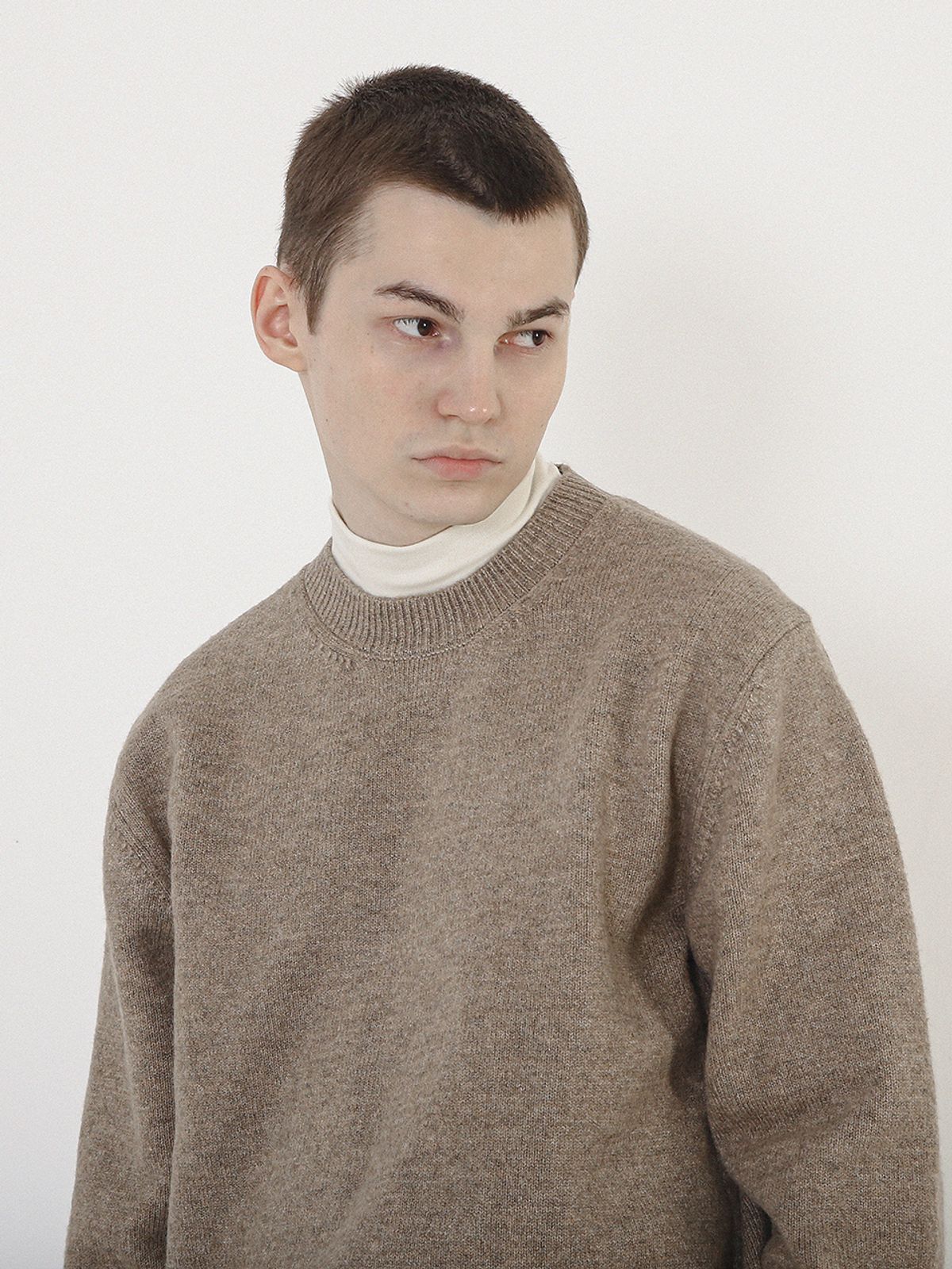 챈세스노이(CHANCE'S NOI) Anti-Filling Soft Wool Knit (Mocha)