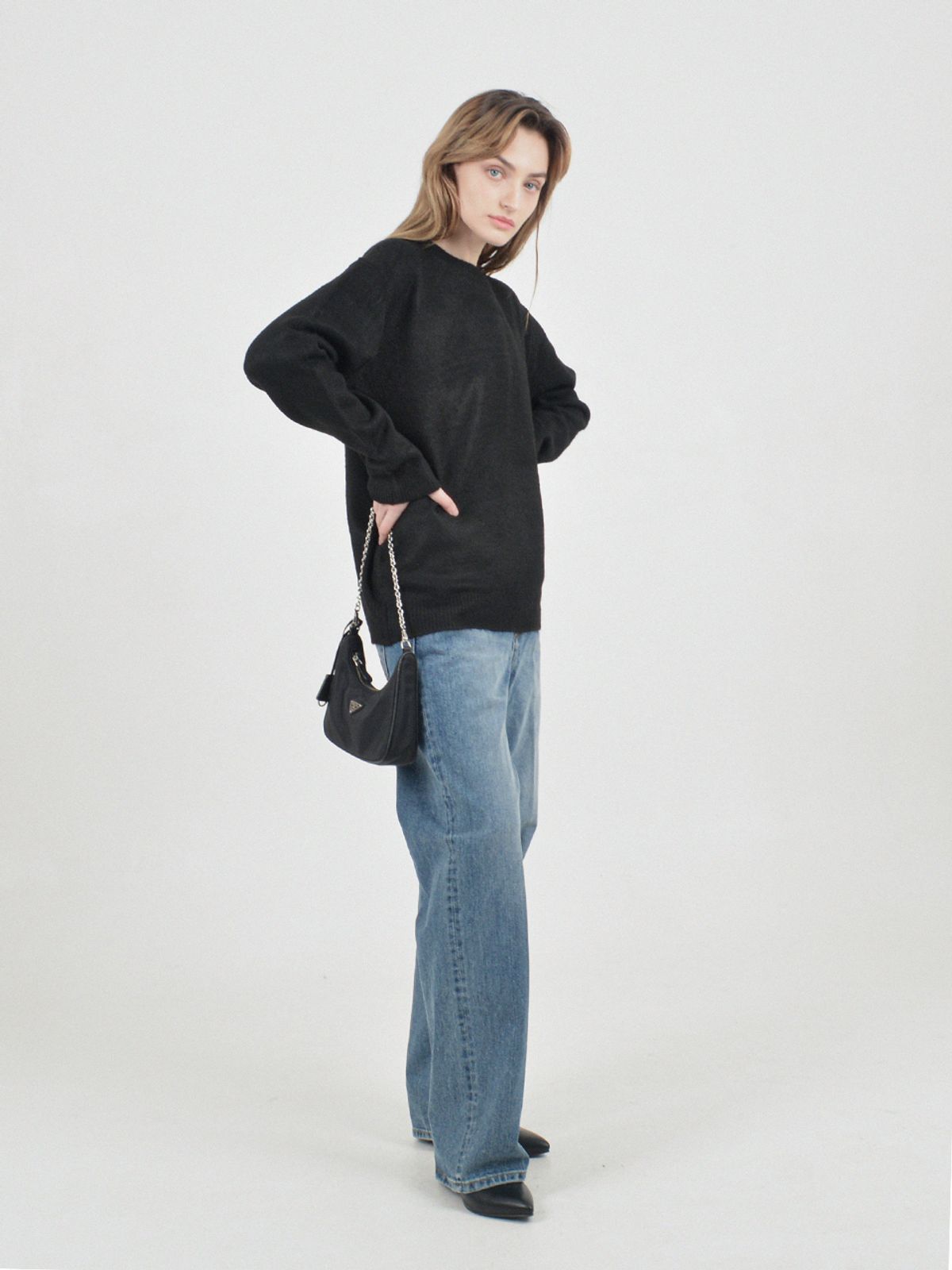 챈세스노이(CHANCE'S NOI) Anti-Filling Soft Wool Knit (Black)