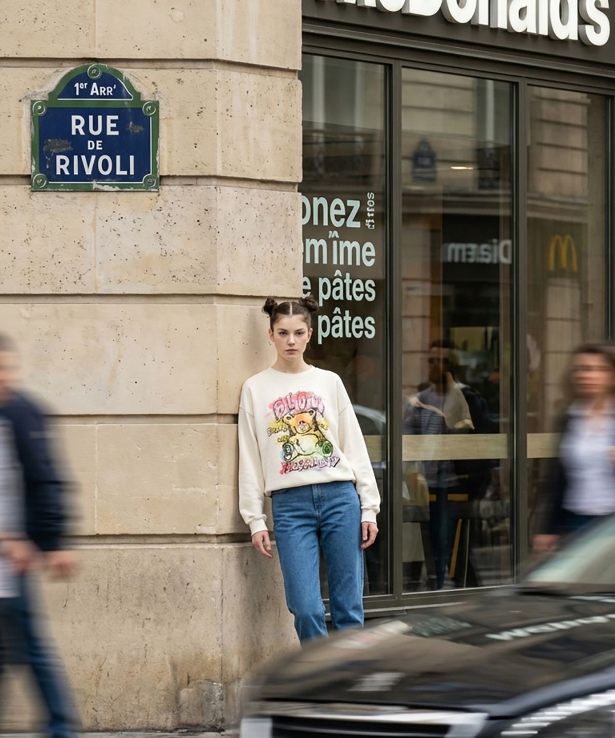 블로우(BLOW) BEAR GRAPHIC ART SWEATSHIRT