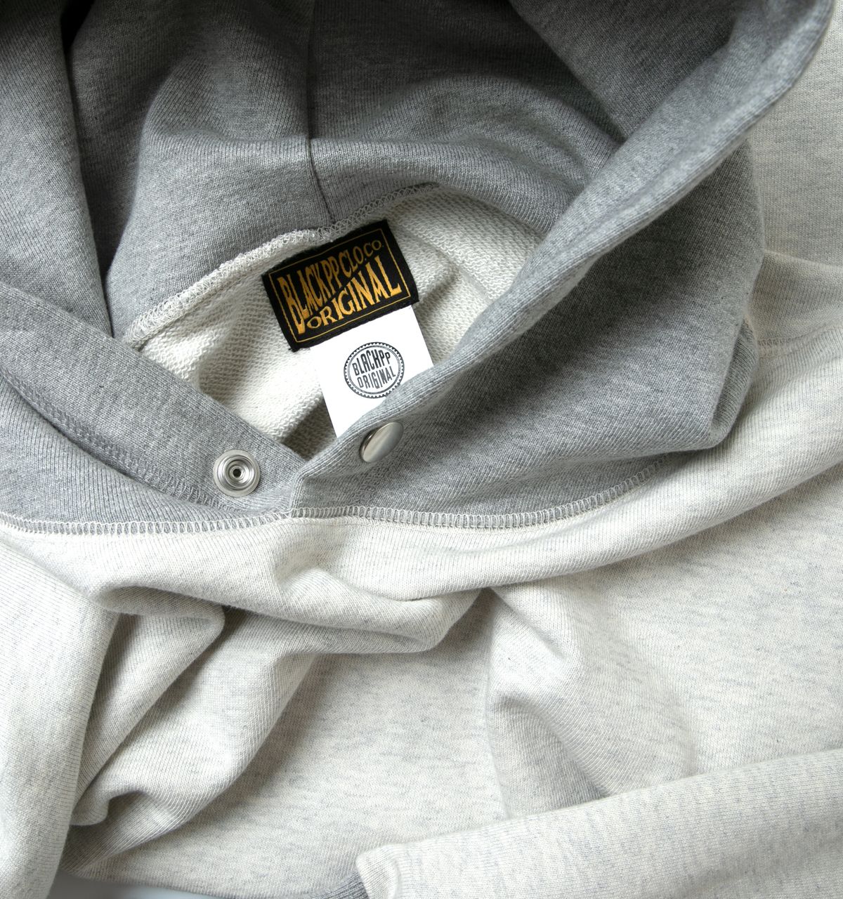 블랙피피(BLACKPP) BLACK PP HW Hooded Sweatshirt (two-tone) light gray