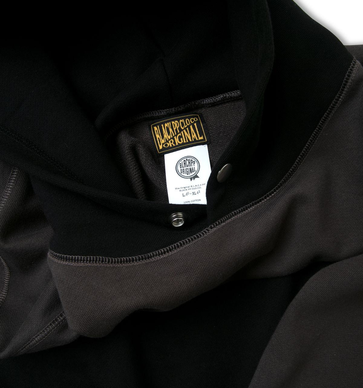 블랙피피(BLACKPP) BLACK PP HW Hooded Sweatshirt (two-tone) dark gray