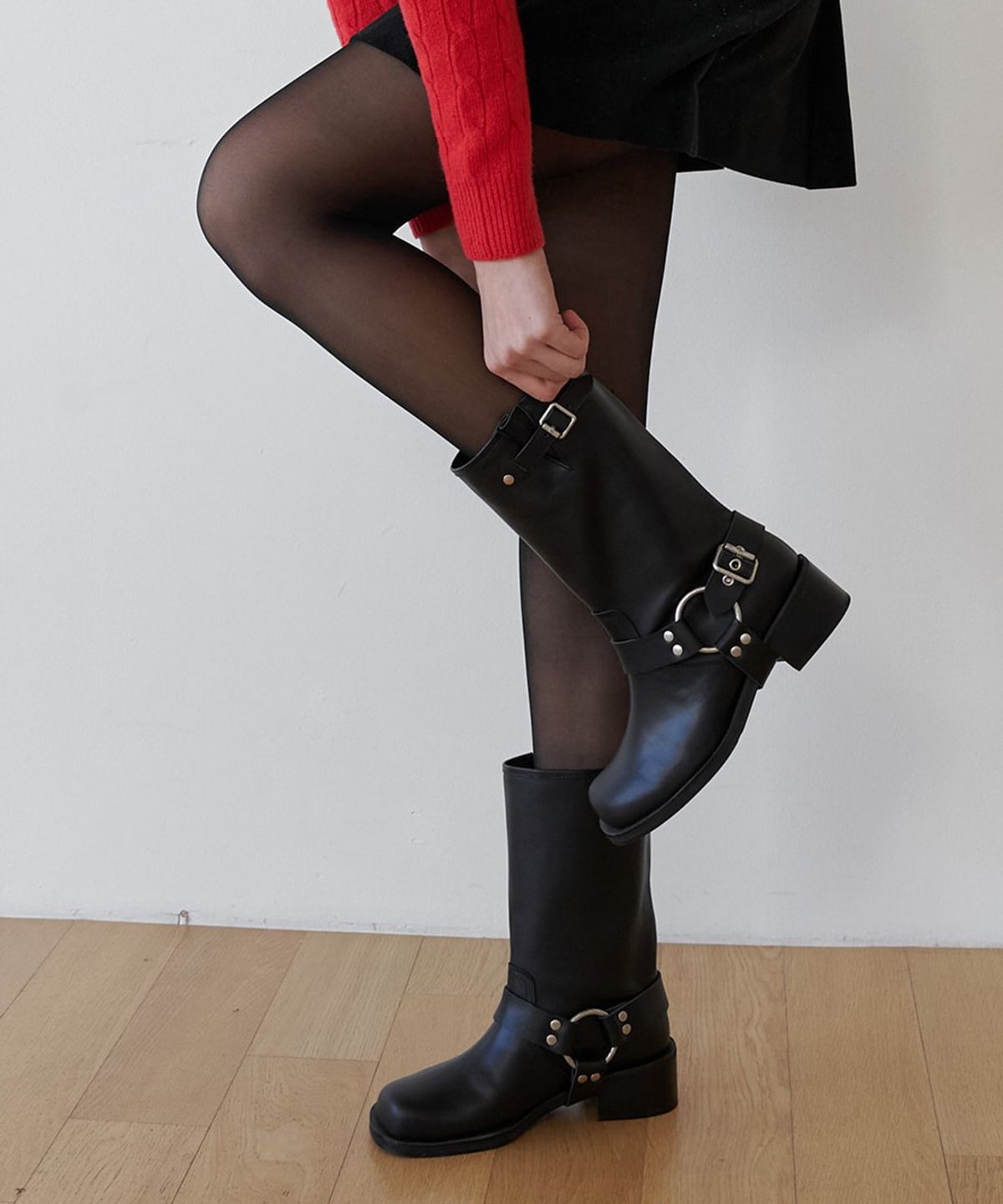 릴리슈(LILYSHOE) clive half boots_4 color(2 way)