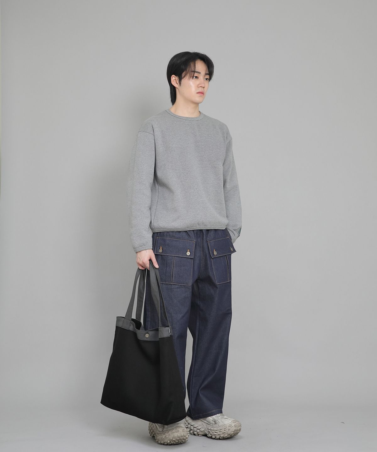 세인트크루(SAINTCREW) 미니멀 빅사이즈 숄더백 MBS-122 그레이블랙