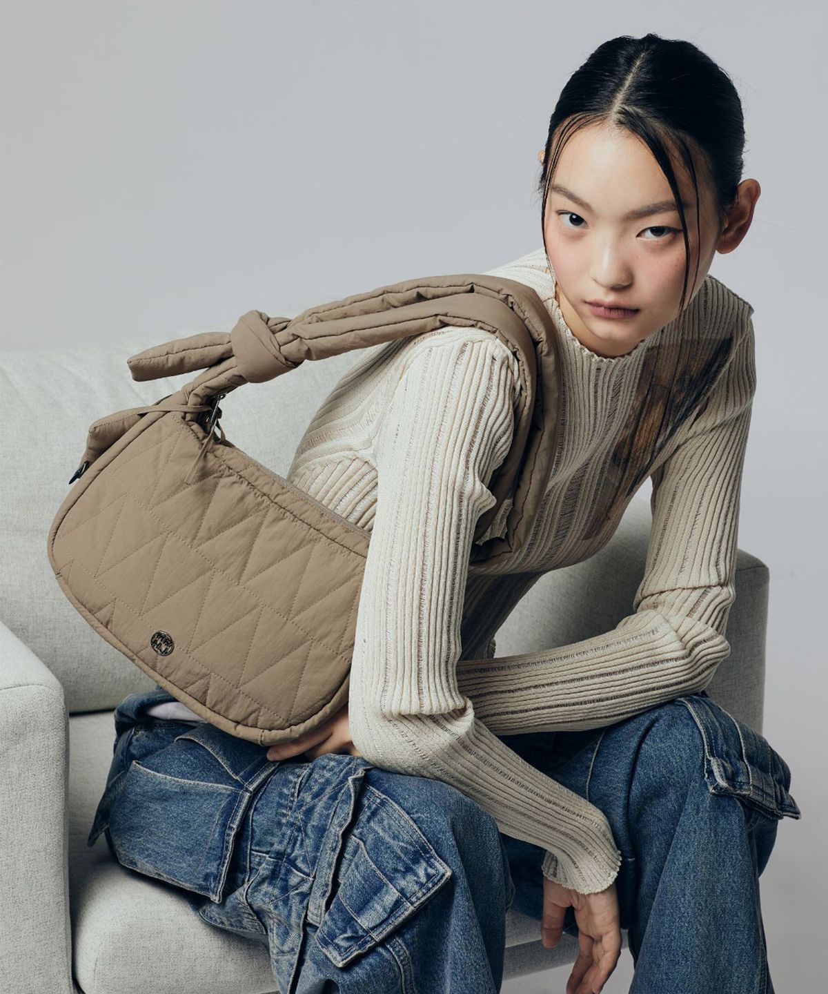 마르헨제이(MARHEN.J) 마로 미니Q 퀼팅 패딩백