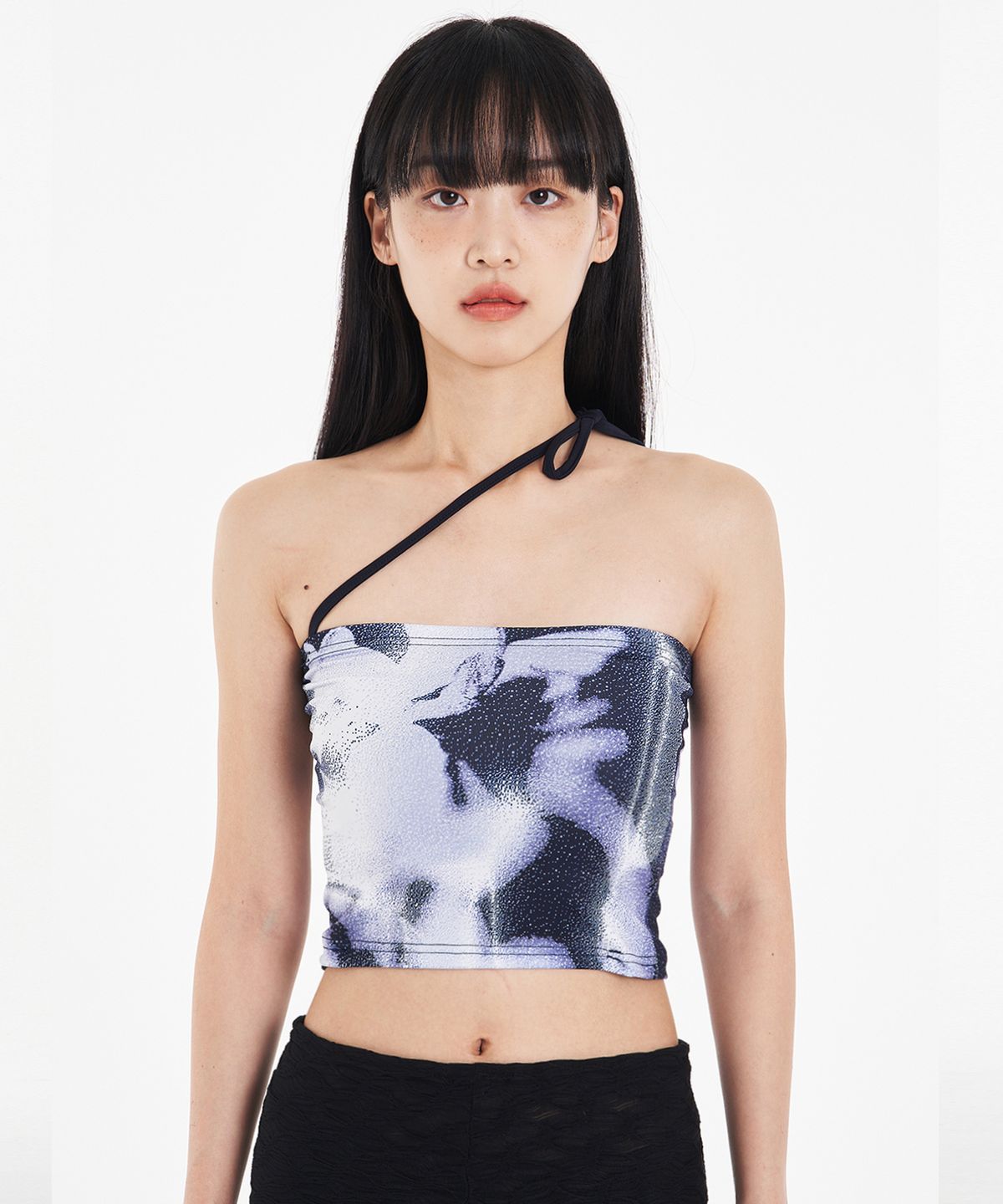 어세이(ASSAY) STRING TUBE TOP DUSTY FLOWER (BLUE)