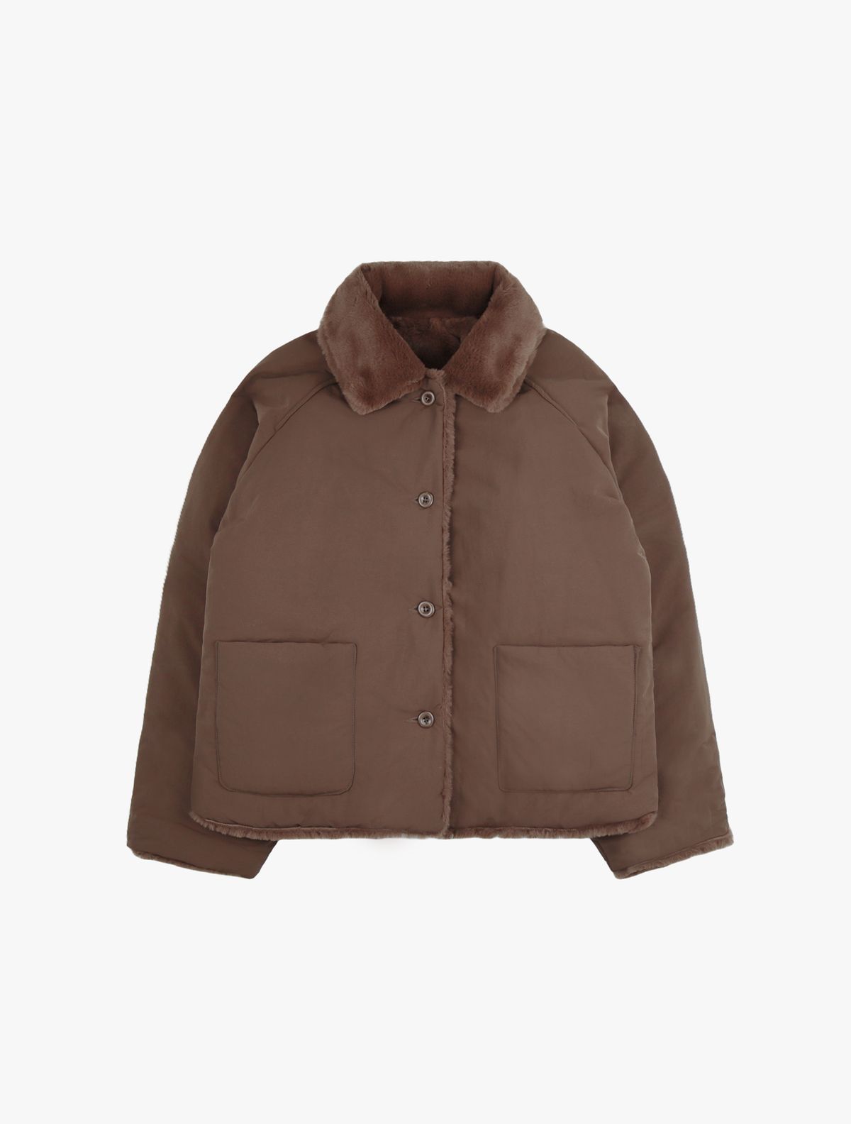 핑크파인애플(PINK PINEAPPLE) REVERSIBLE BEAR JUMPER_BROWN