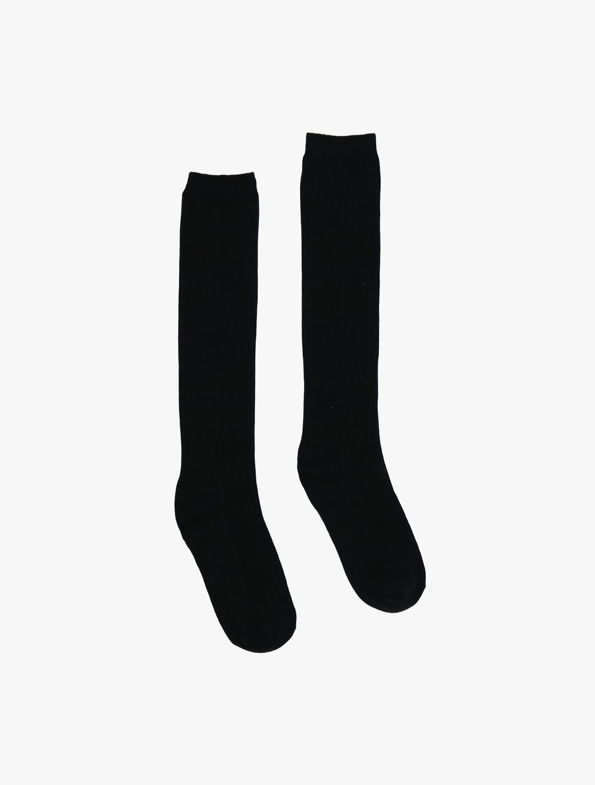 핑크파인애플(PINK PINEAPPLE) [2PAIRS 1SET] RIBBED KNEE SOCKS_BLACK