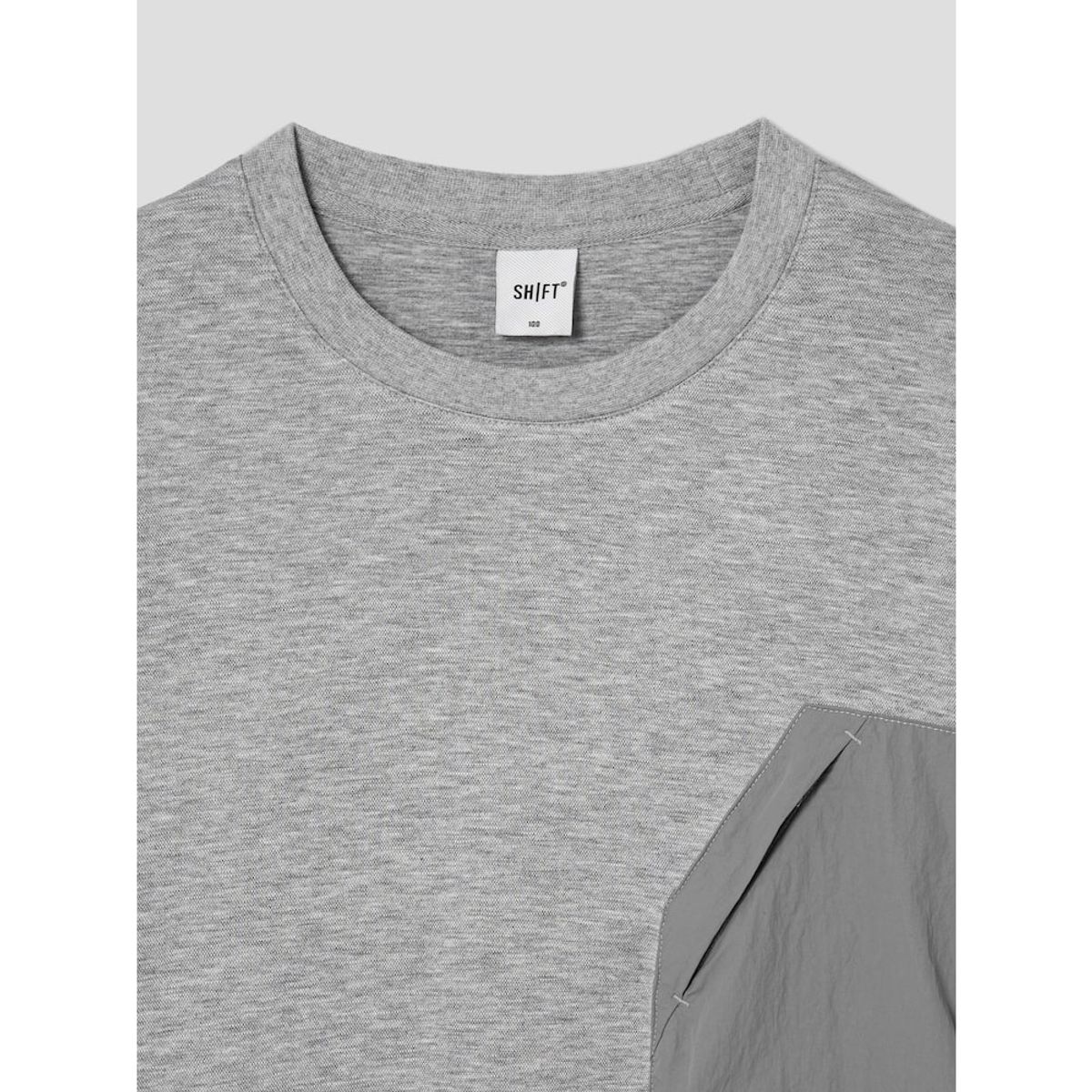시프트지(SHIFT.G) Rayon Blended Pocket Patch SemiOver T  Grey