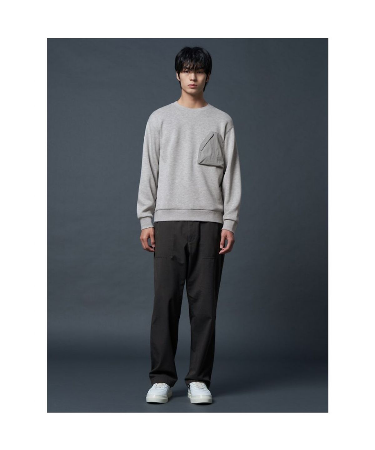 시프트지(SHIFT.G) Rayon Blended Pocket Patch SemiOver T  Grey