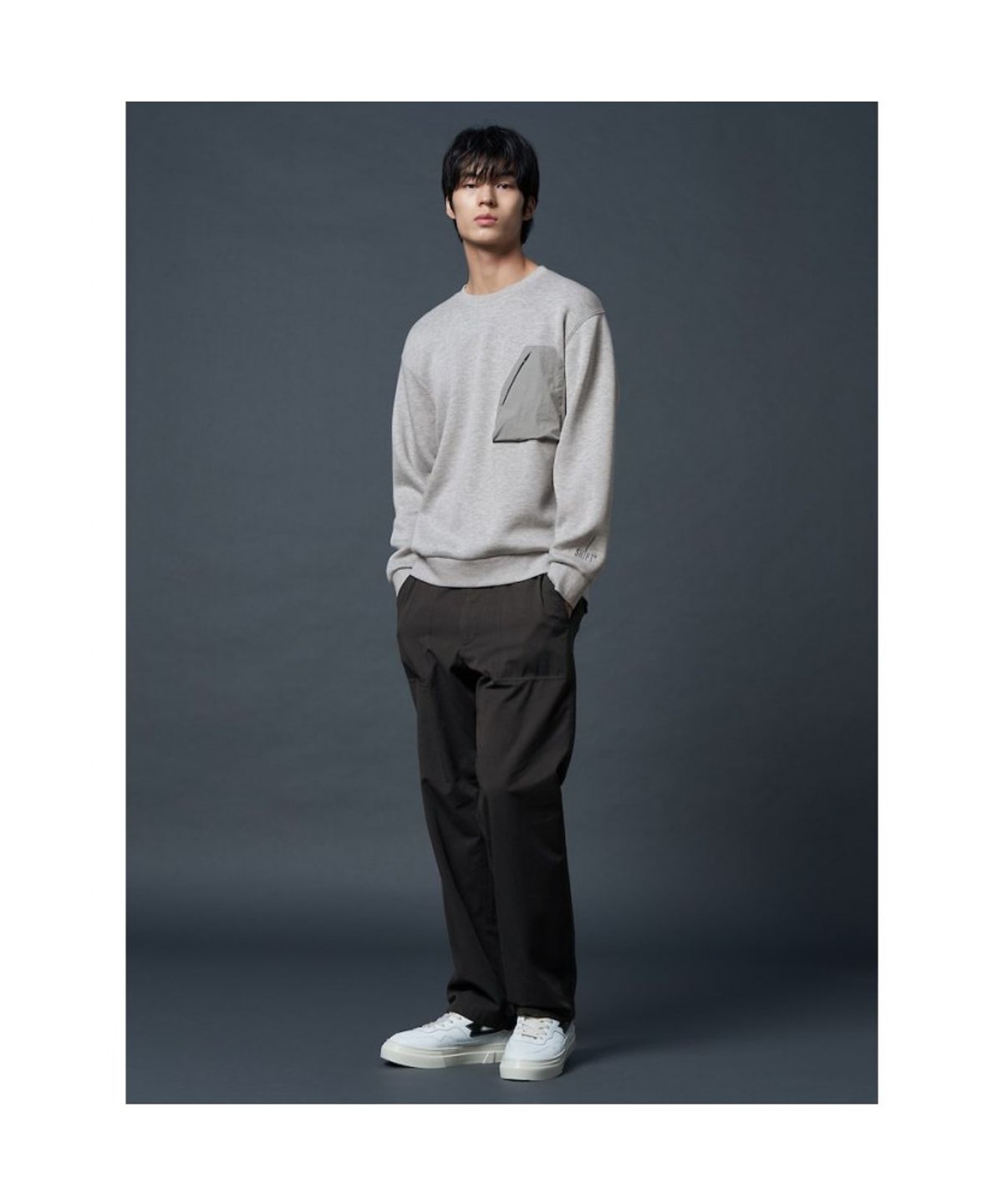 시프트지(SHIFT.G) Rayon Blended Pocket Patch SemiOver T  Grey