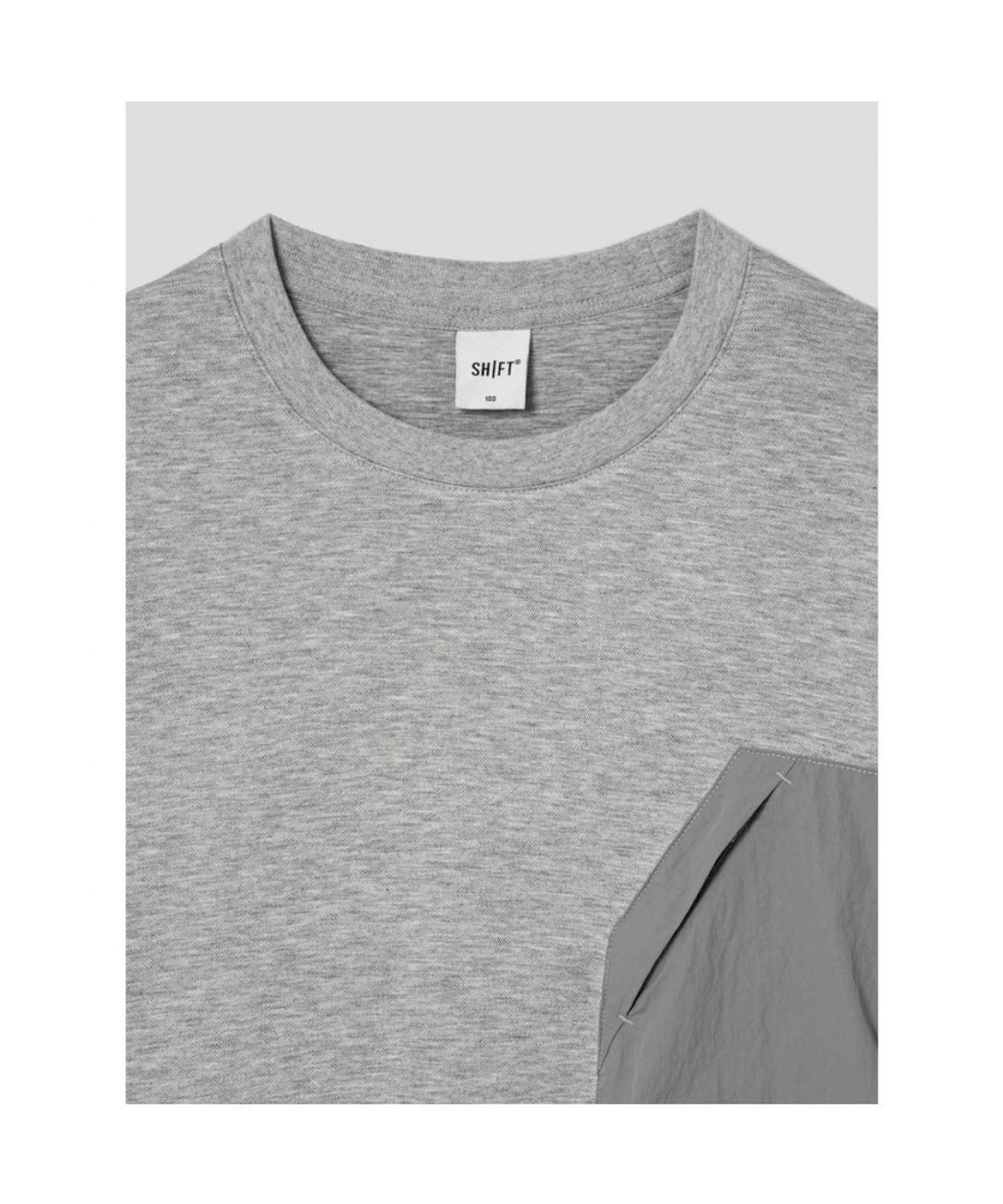 시프트지(SHIFT.G) Rayon Blended Pocket Patch SemiOver T  Grey