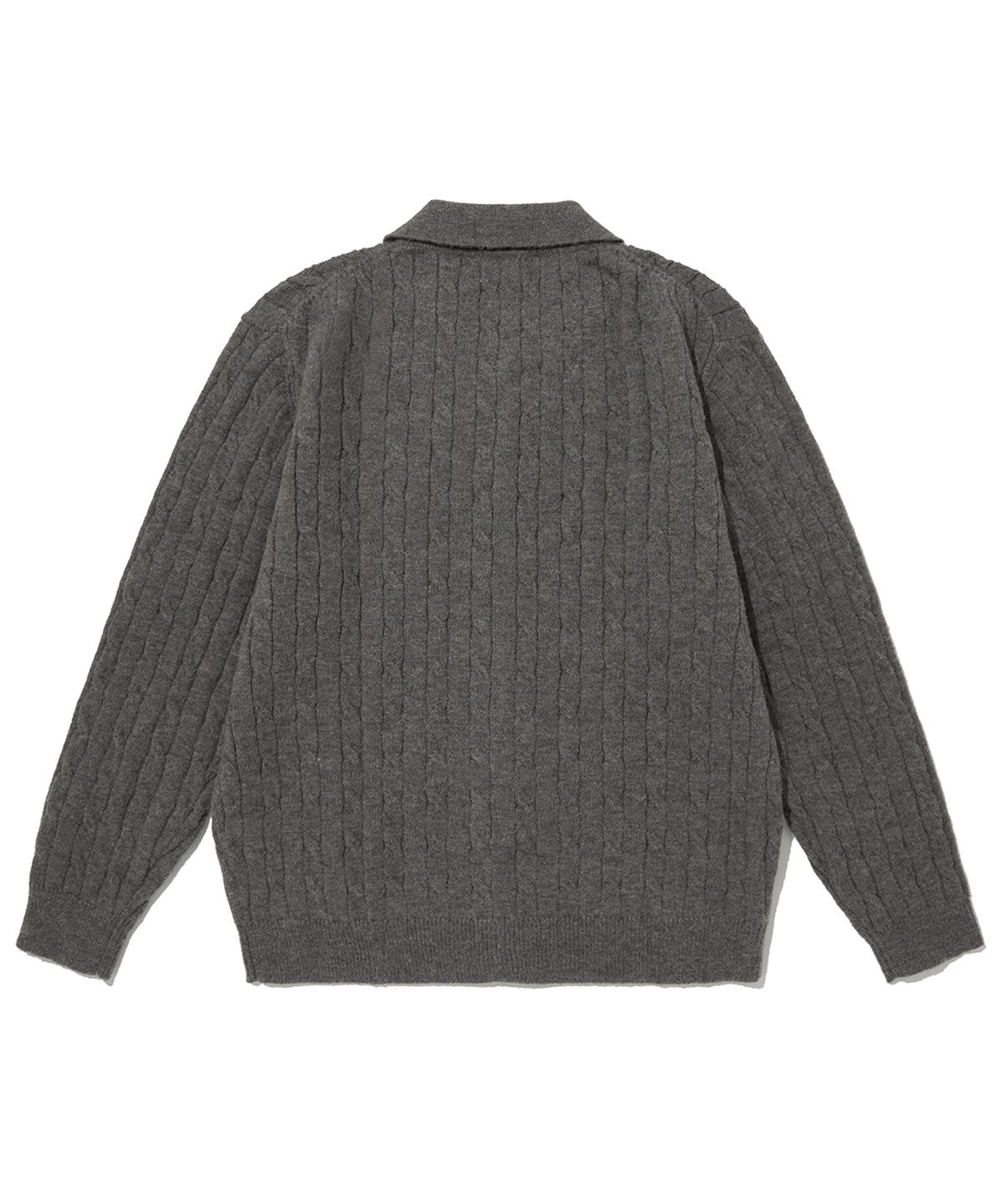 누프에블루(NEUFETBLEU) NEB cable knit cardigan (gray)