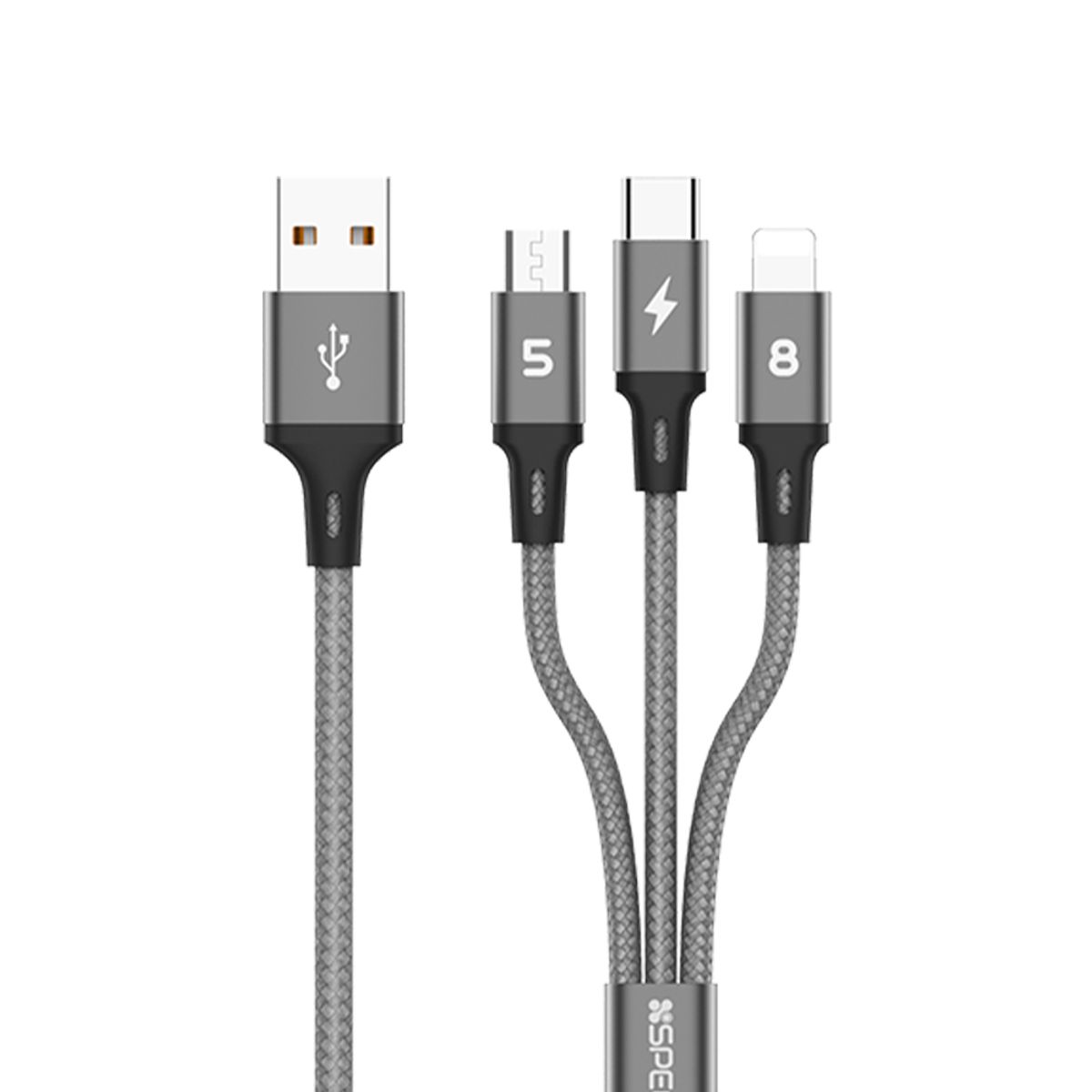 스피디(SPEEDY) 3in1 고속 메탈 패브릭 1.5M 데이터 케이블