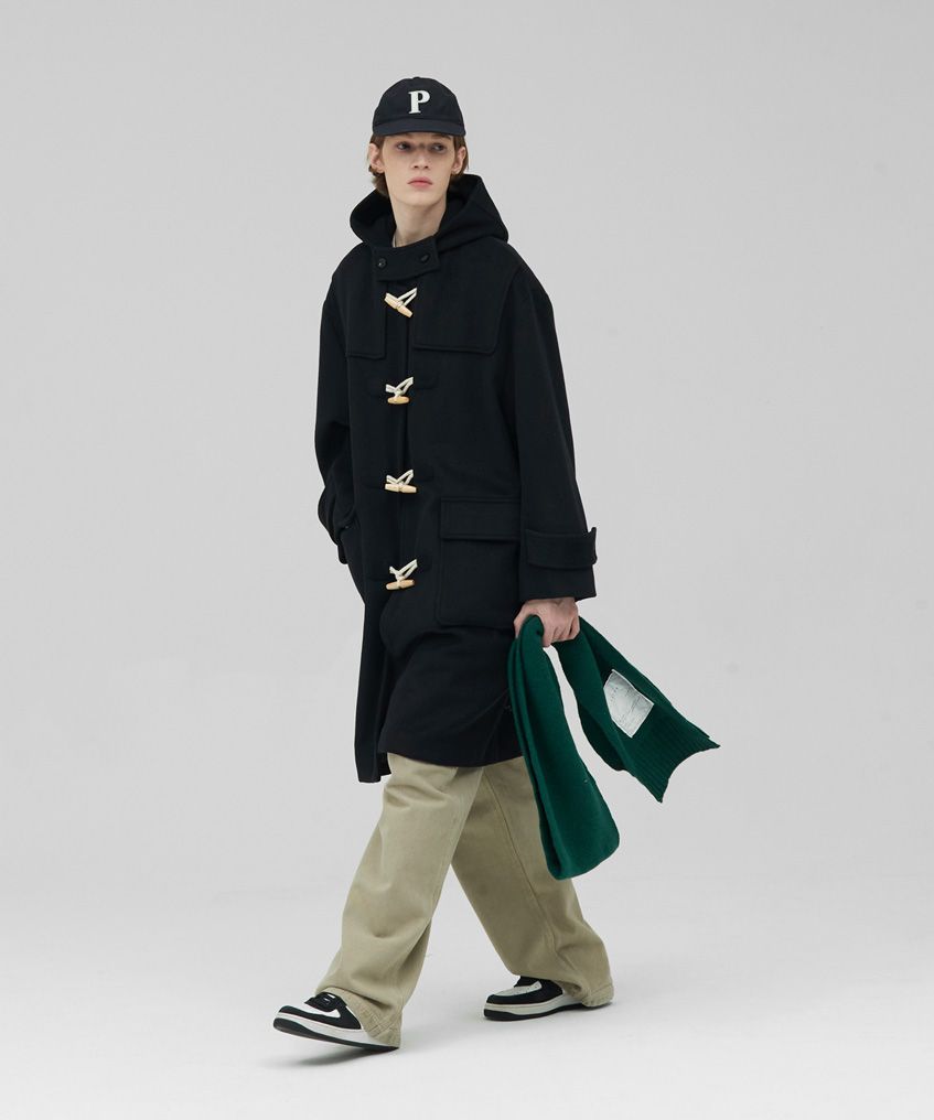 monzee モンジー Luxury Wool Fleece ブラックMサイズ FULL ZIP TRACK JACKET -30/-ORGANIC COTTON VELOUR- | marka