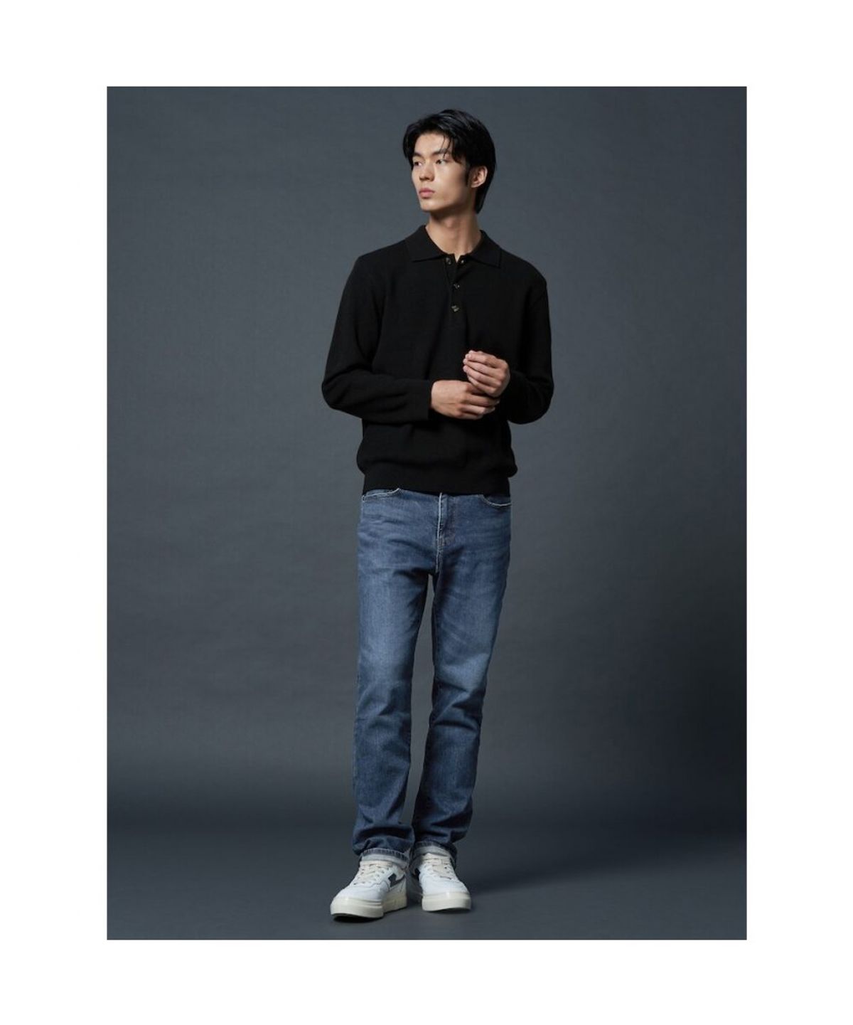 시프트지(SHIFT.G) Wool Blended Polo Neck Sweater  Black