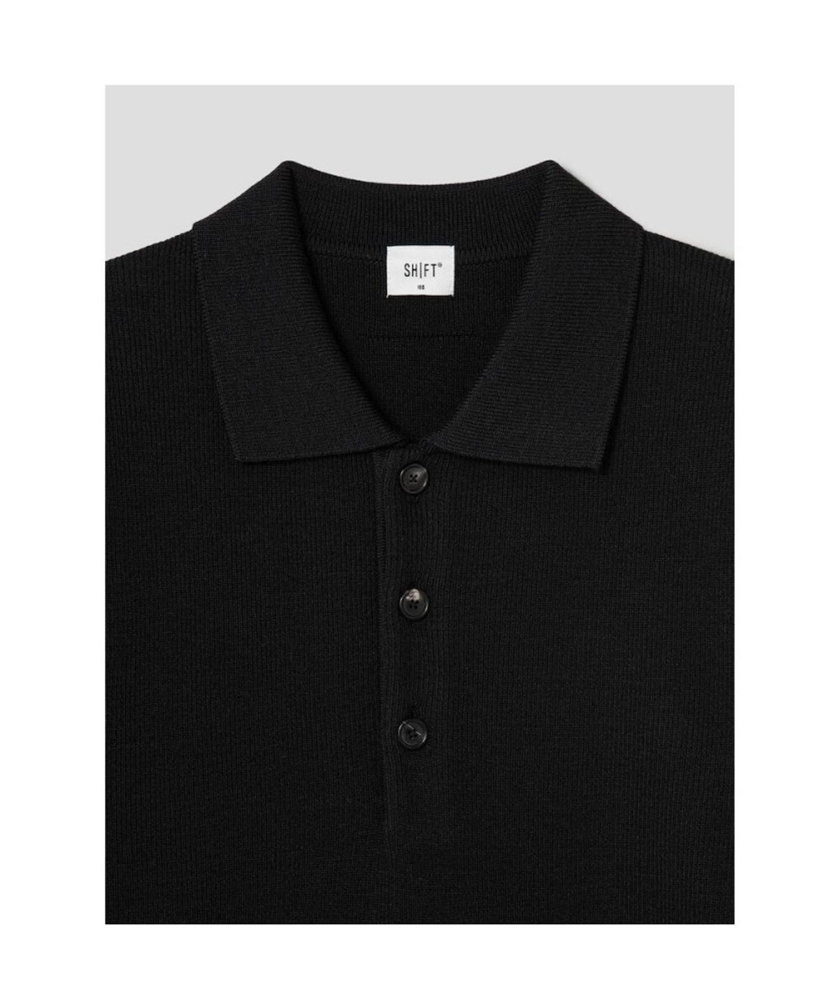 시프트지(SHIFT.G) Wool Blended Polo Neck Sweater  Black