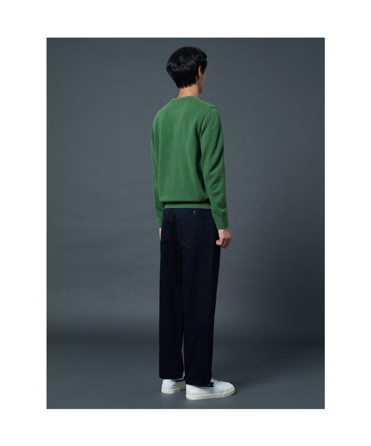 시프트지(SHIFT.G) Wool Texture Crewneck Sweater  Green