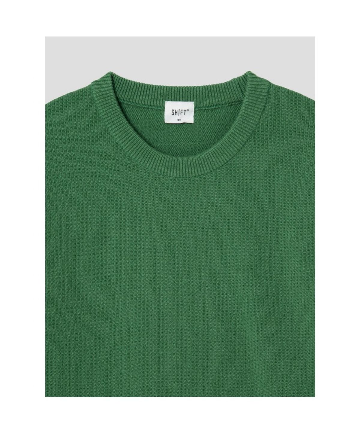 시프트지(SHIFT.G) Wool Texture Crewneck Sweater  Green