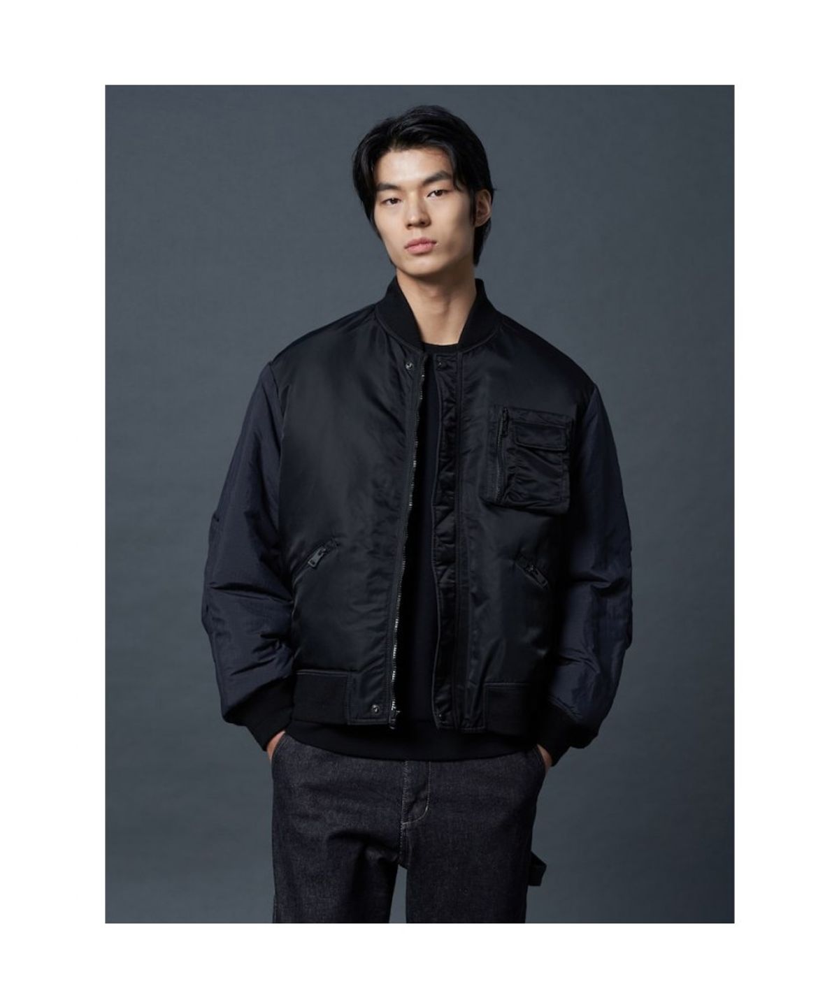 시프트지(SHIFT.G) Reversible Aviator Padding Jumper  Black