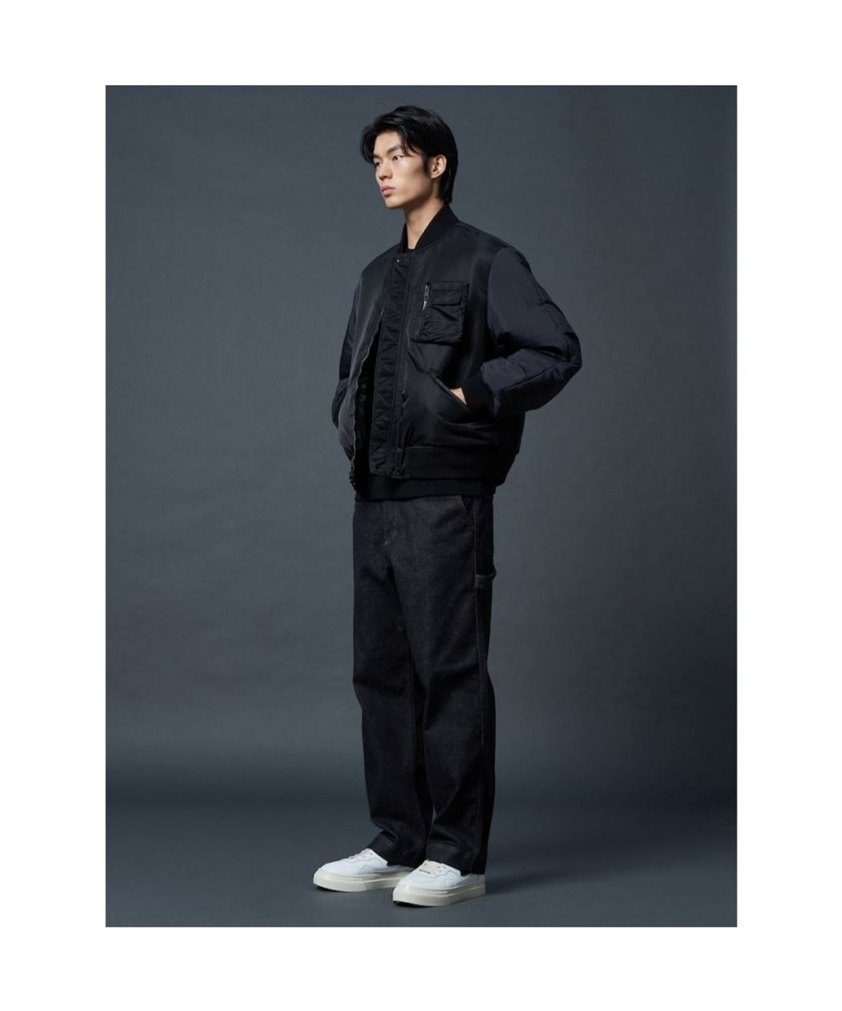 시프트지(SHIFT.G) Reversible Aviator Padding Jumper  Black