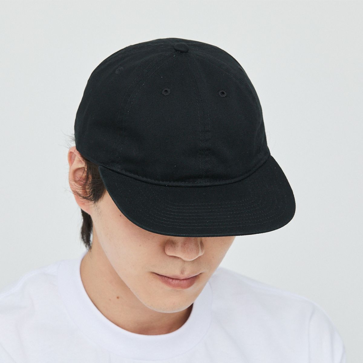뉴해튼(NEWHATTAN) 코튼 플랫 브림 캡(black)
