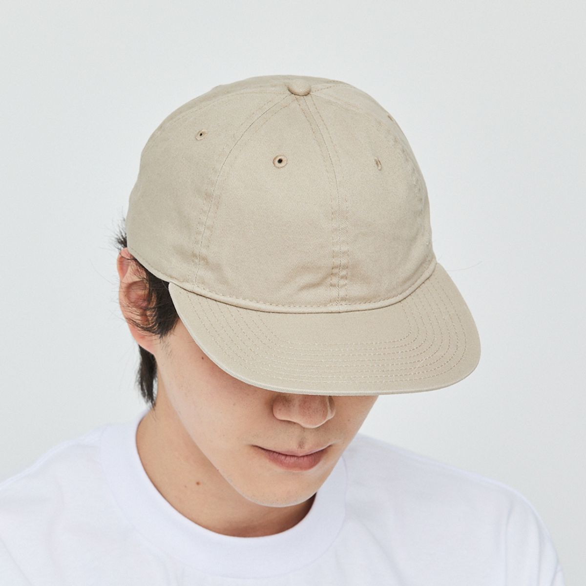 뉴해튼(NEWHATTAN) 코튼 플랫 브림 캡(khaki)