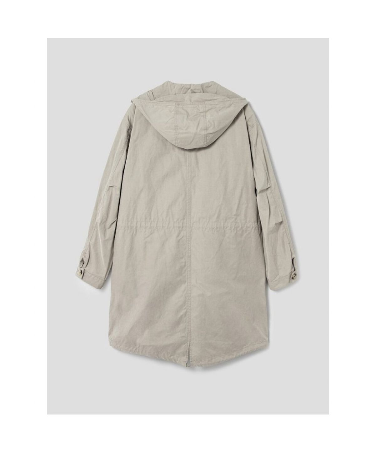 시프트지(SHIFT.G) Cotton Blended Shutter Long Parka  Beige