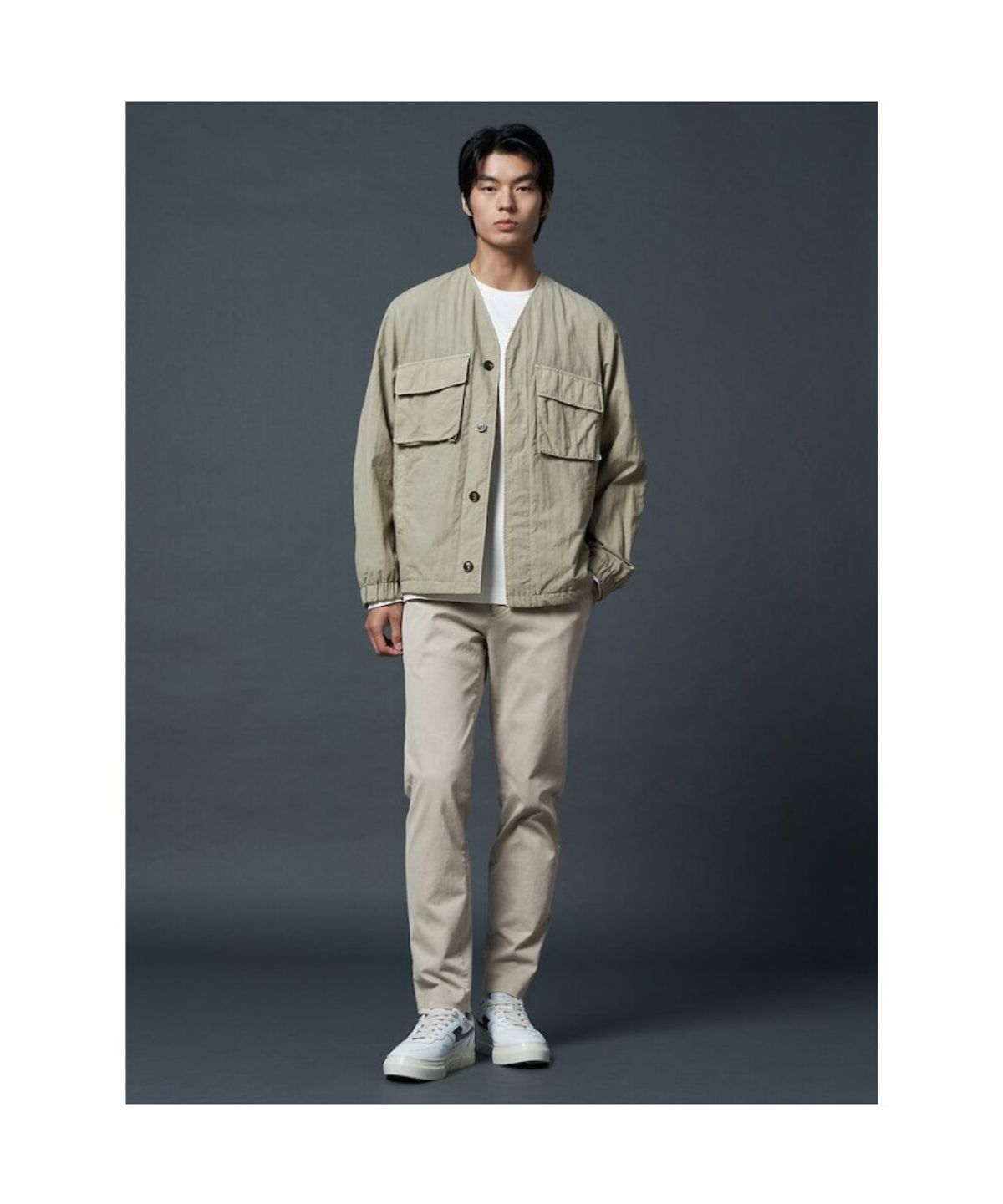 시프트지(SHIFT.G) GarmentDyed Module Jumper  Beige