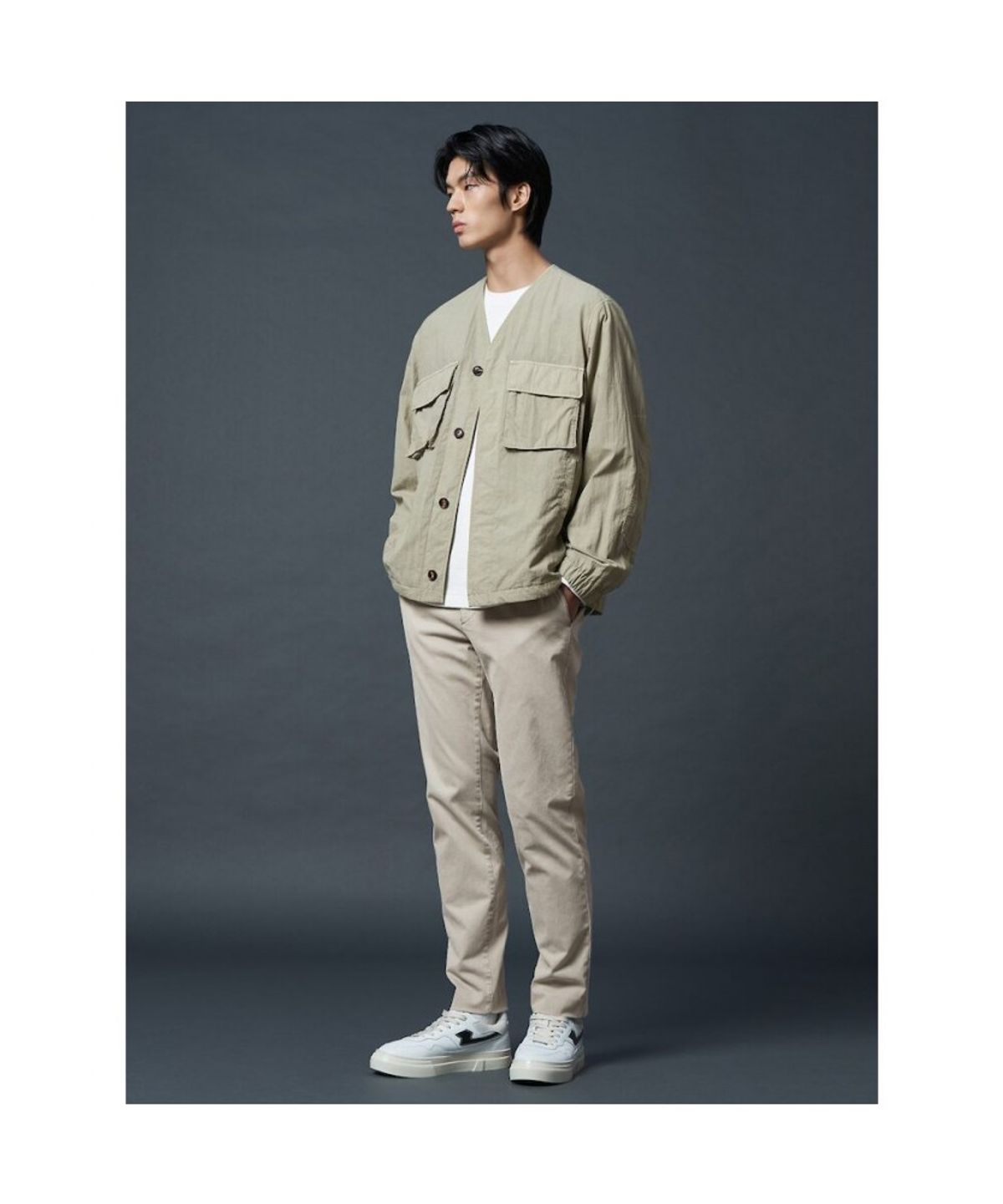 시프트지(SHIFT.G) GarmentDyed Module Jumper  Beige