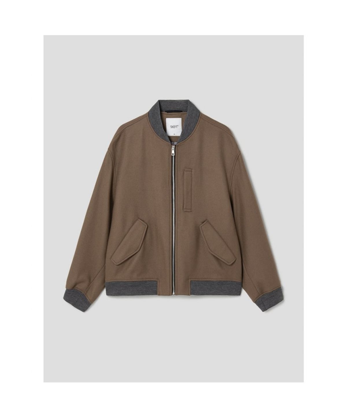 시프트지(SHIFT.G) Wool Blended Aviator Jumper  Beige