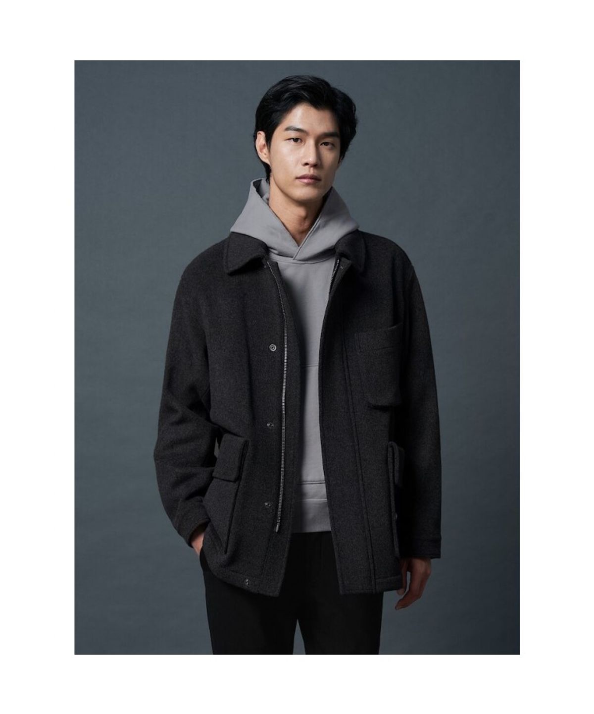 시프트지(SHIFT.G) Wool Blended Overfit Safari  Ash