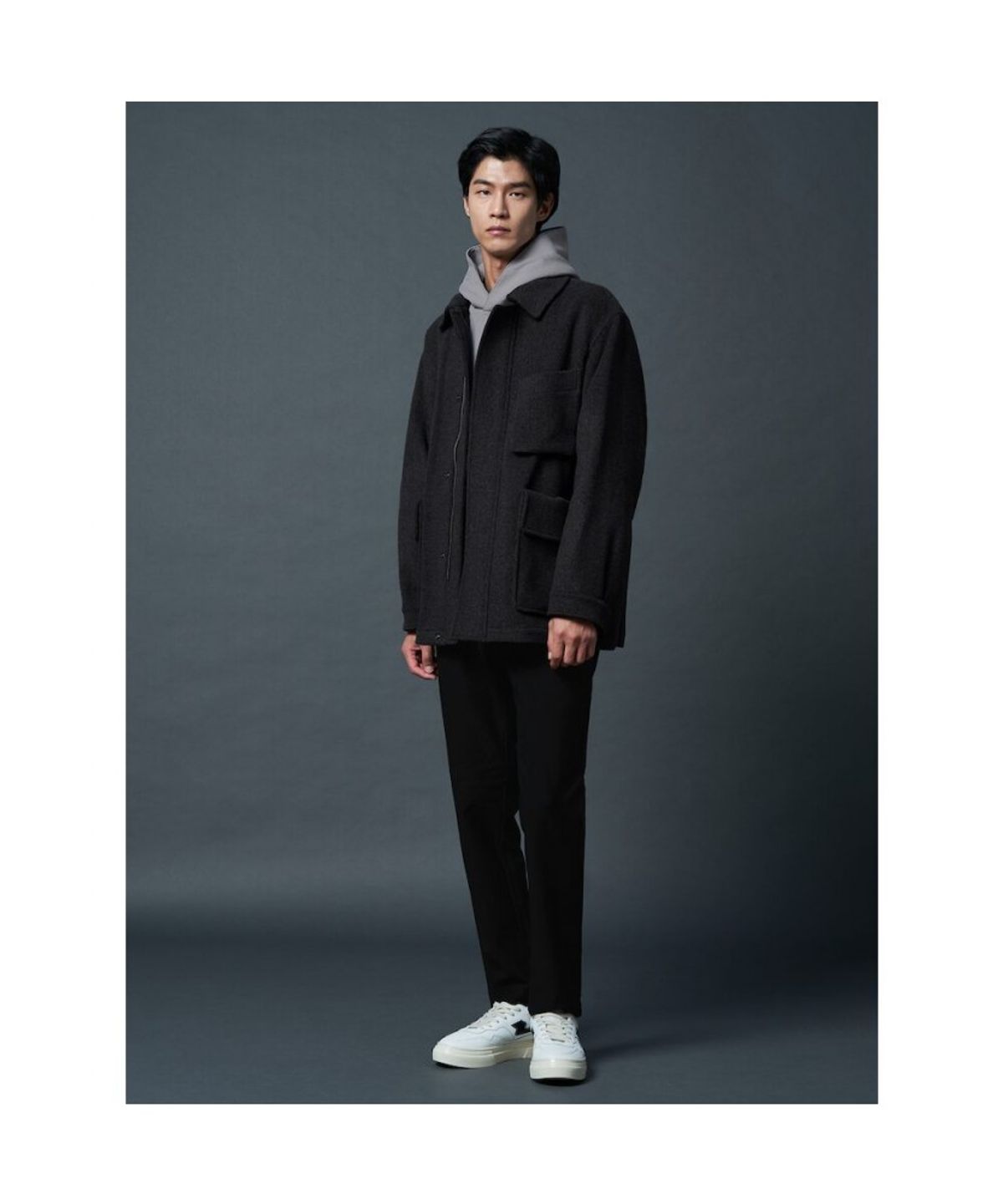 시프트지(SHIFT.G) Wool Blended Overfit Safari  Ash