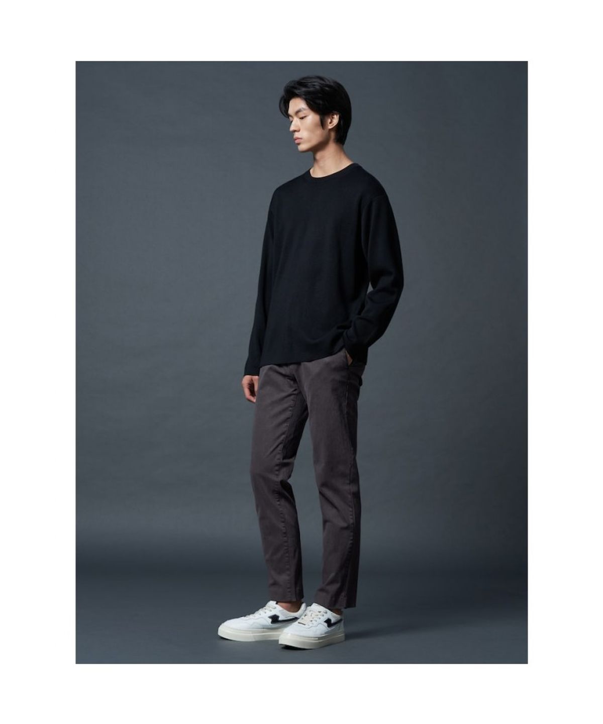 시프트지(SHIFT.G) Garment Dyed Cotton Slacks  Grey