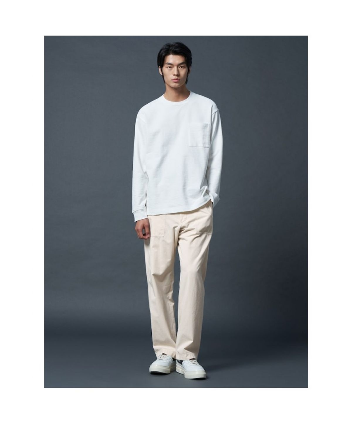 시프트지(SHIFT.G) Semi Wide Fatigue Pants  Ivory