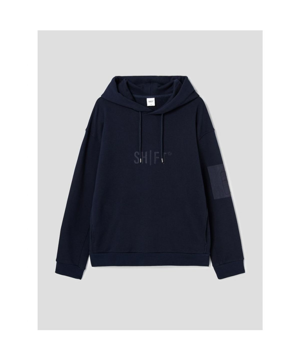 시프트지(SHIFT.G) Cotton Logo Point Overfit Hoodie  Navy