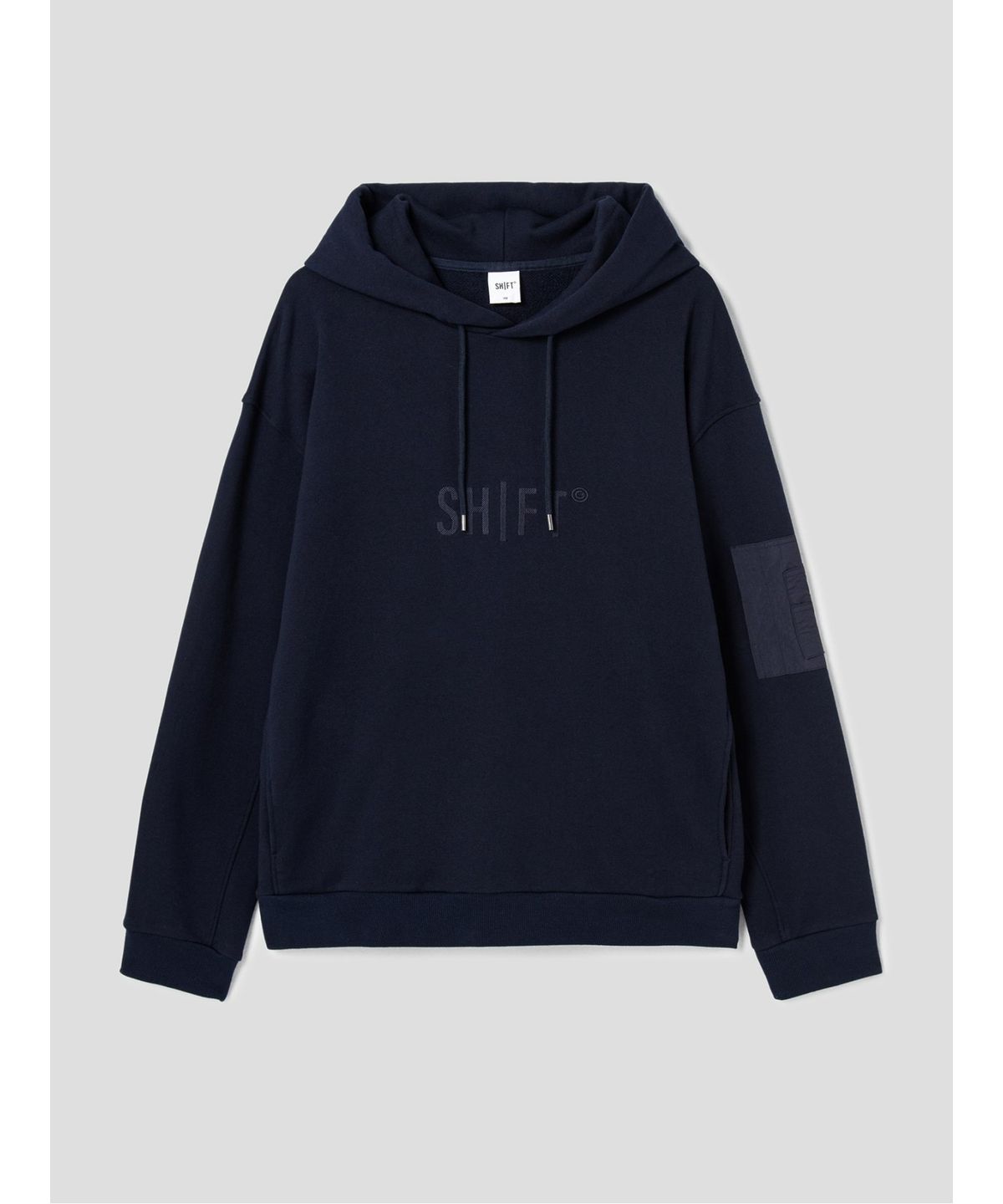 시프트지(SHIFT.G) Cotton Logo Point Overfit Hoodie  Navy
