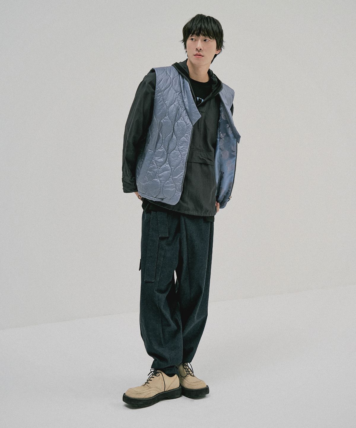 꼬마크(CCOMAQUE) 데님 사폭바지 RN31B101