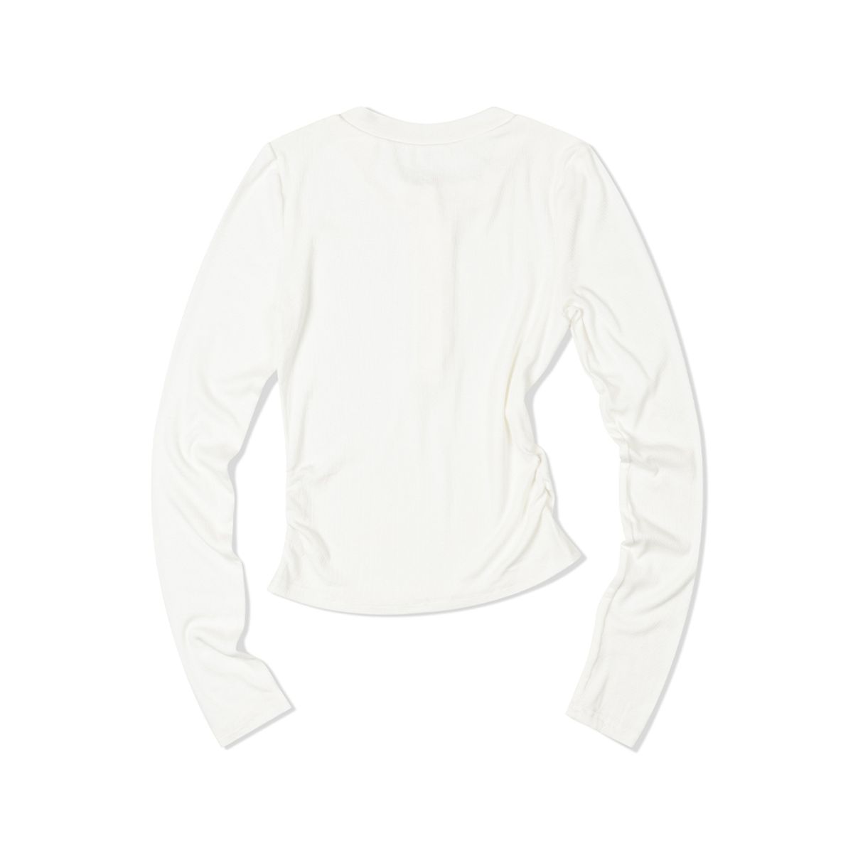 모아(MOAA) 헨리넥 사이드 셔링 롱 슬리브 (WHITE)