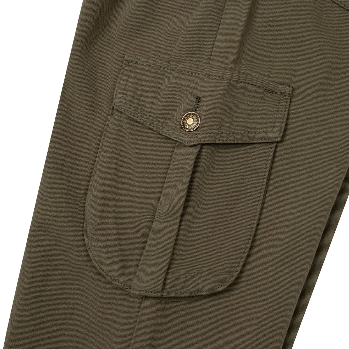 모아(MOAA) Hem 셔링 카고 트라우저 (KHAKI)
